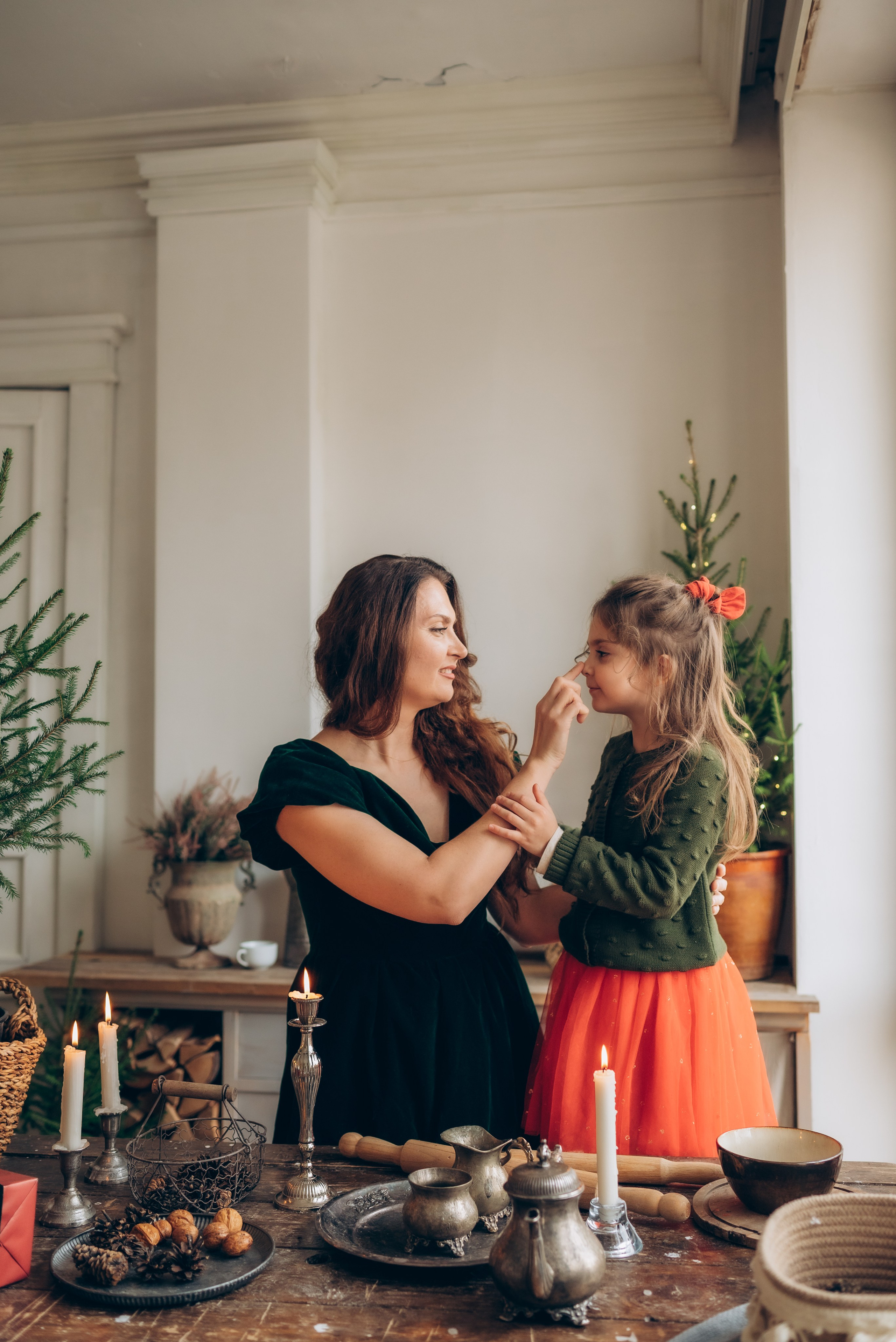 Новогодняя съемка Ксюша с дочками. Семейный фотограф в Тюмени Ксения Мязитова