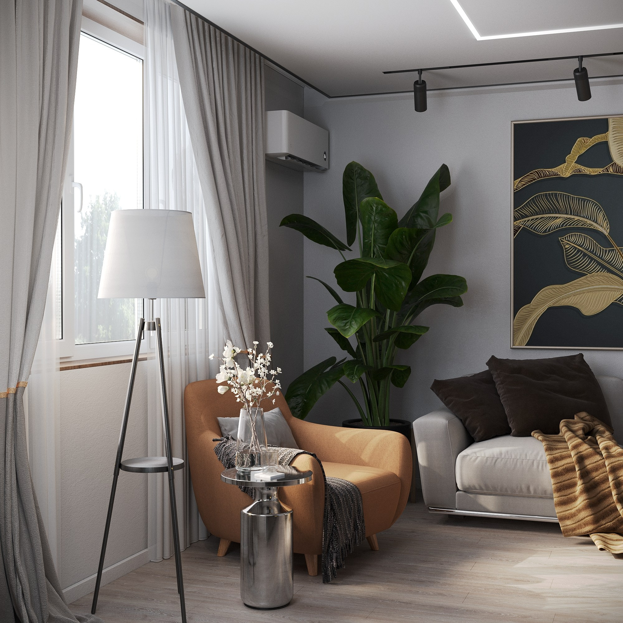 Комсомольский проспект 48 м². БК студия дизайна интерьера