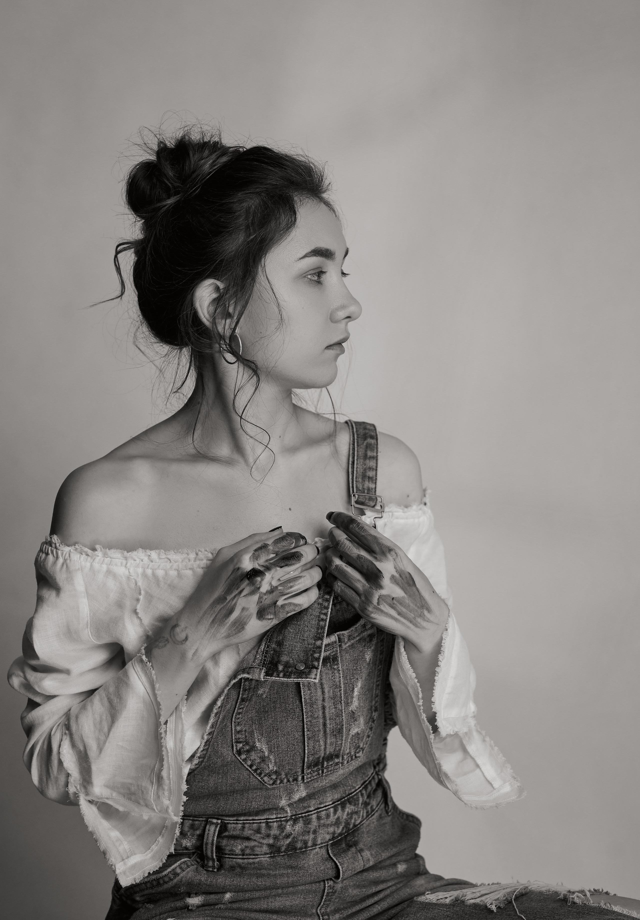 Черно-белая художественная фотосессия в Калуге. Фотограф Регина Барская, Калуга