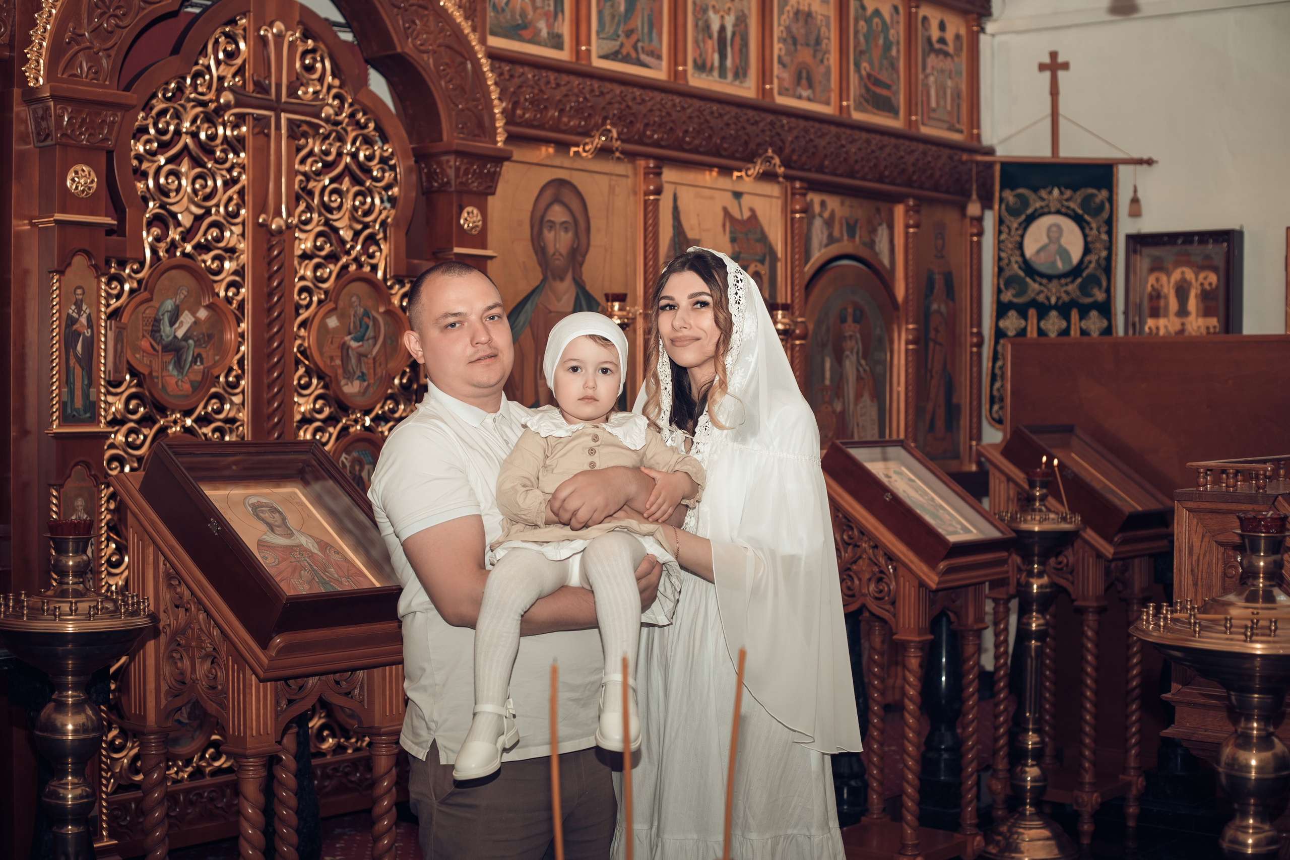 Таинство Крещения Киры. Благовещенская церковь. Семейный фотограф в Рязани и Рязанской области