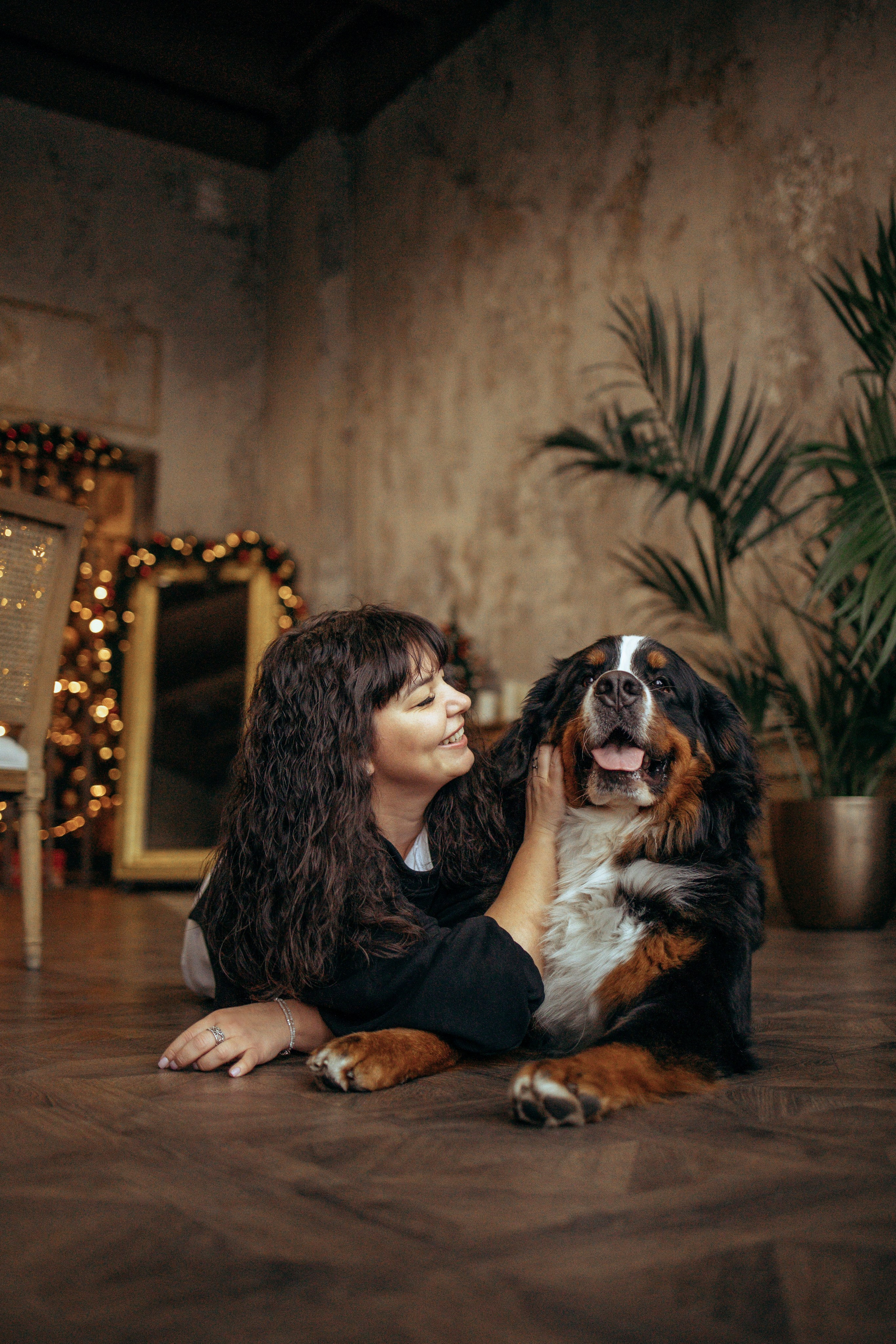 Съемка в студии с собакой. Анастасия Белаш