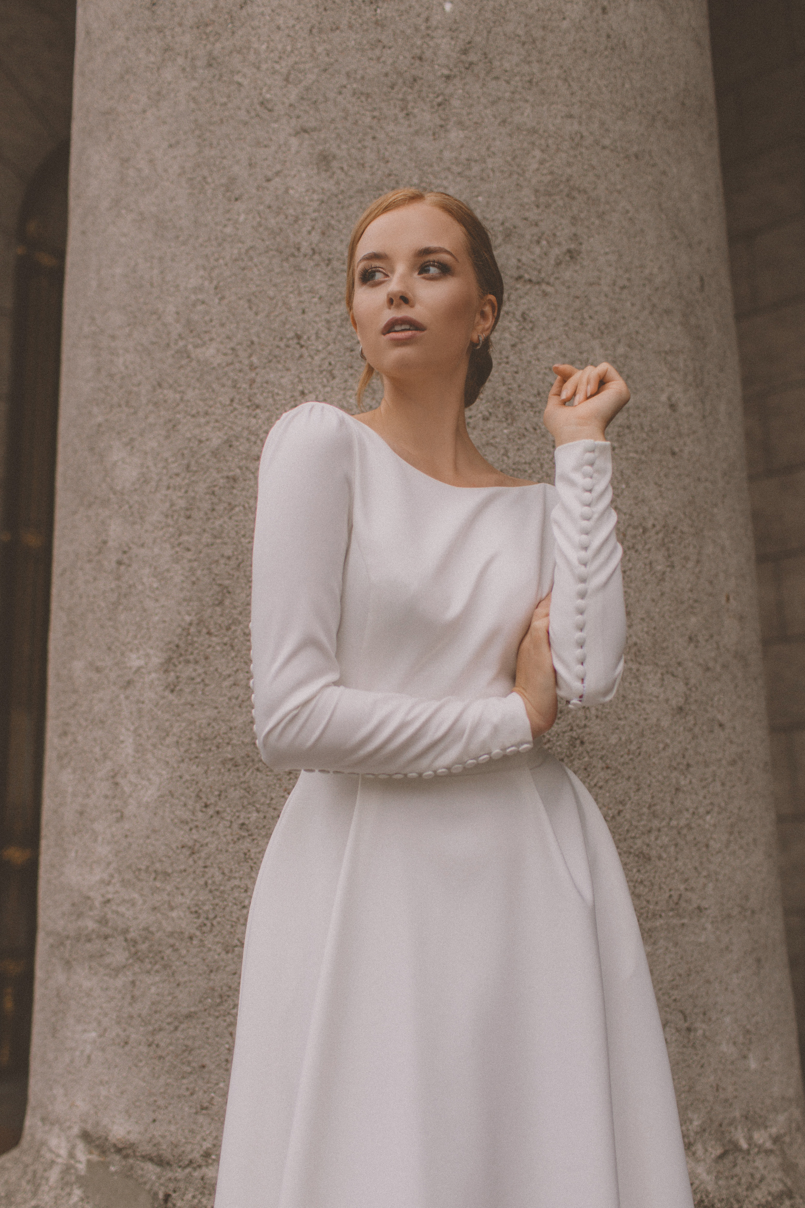 Фотосессия невесты Маргариты в свадебном платье Брижит миди от Бонжур. Свадебный салон-ателье Бонжур в Минске Bonjour