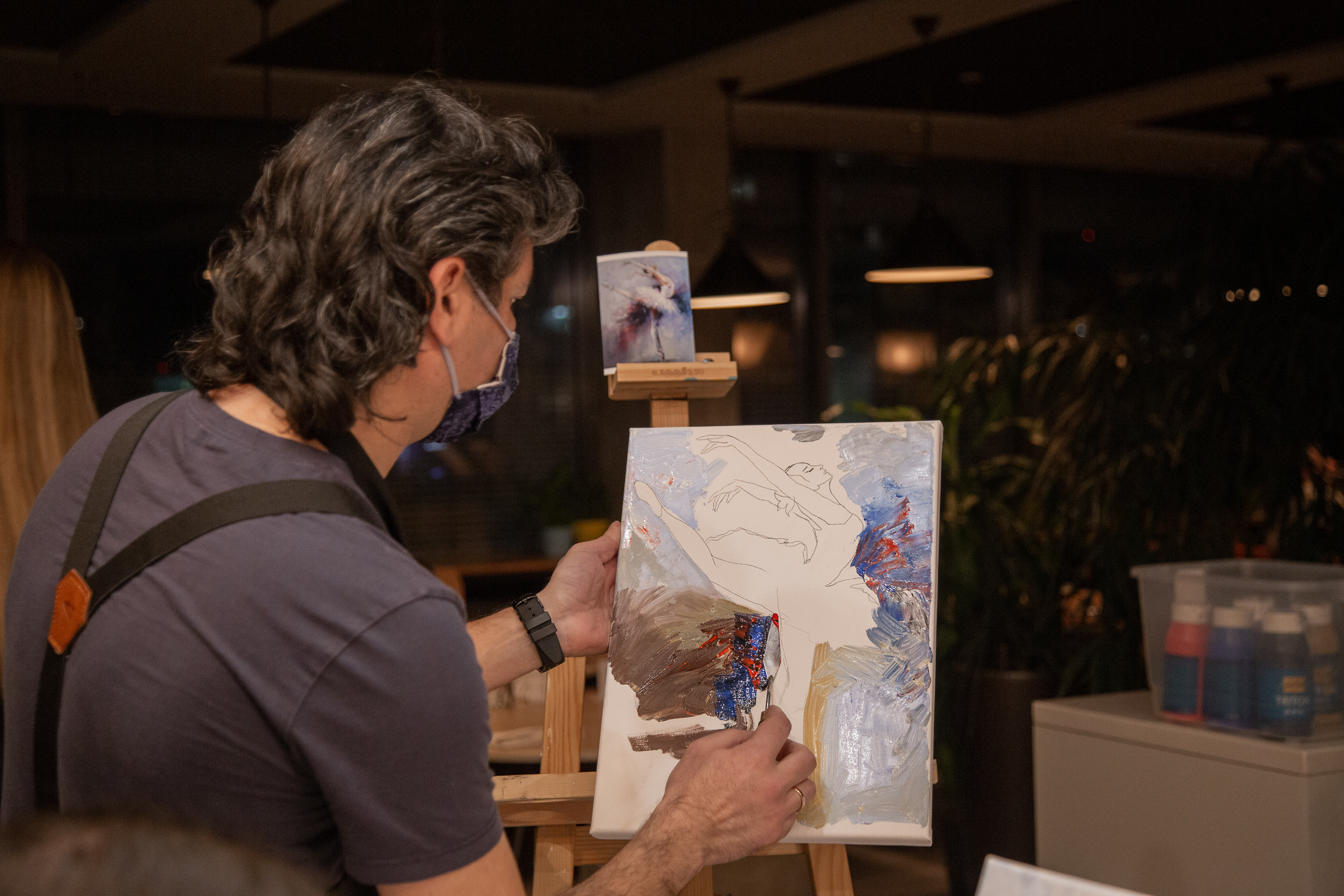 Арт-вечеринка в Москве — репортажная фотосъемка творчества. Фотограф Анна Татаурова | Авторская фотосъемка в Москве