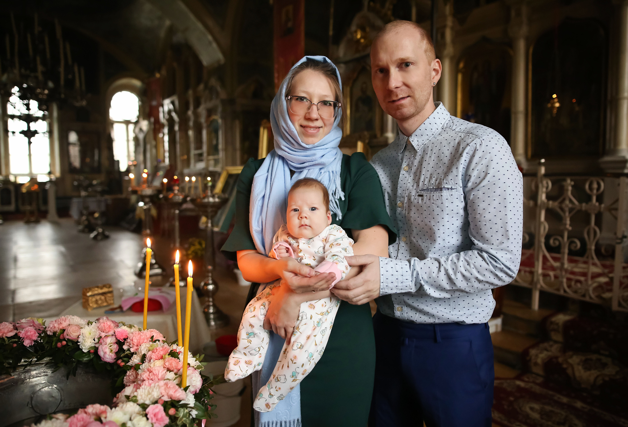 Крещение Ксении. Семейный и детский фотограф Анна Петракова