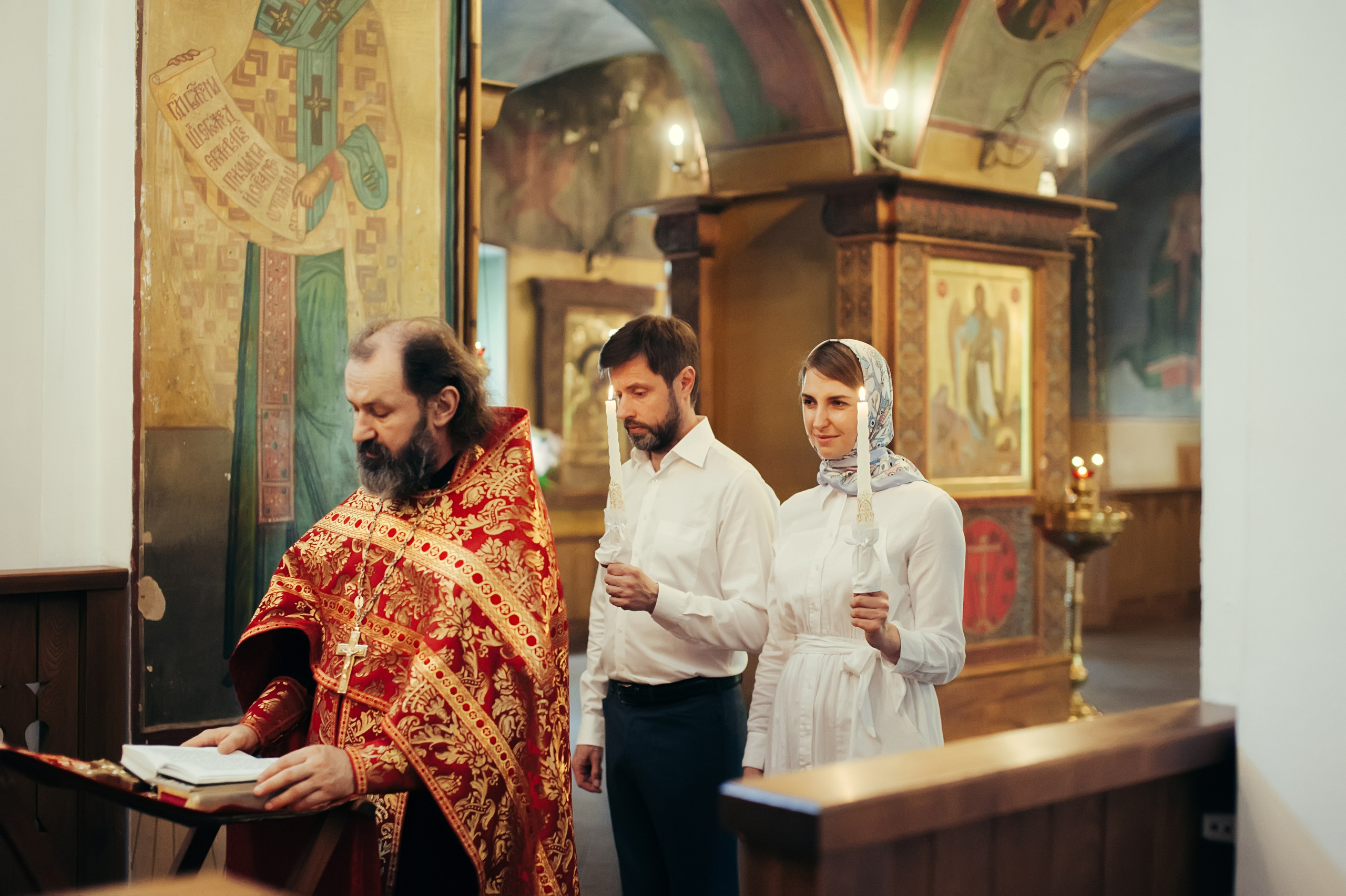 Екатерина и Александр. Венчание, Москва. Семейный фотограф Анна Дубовская