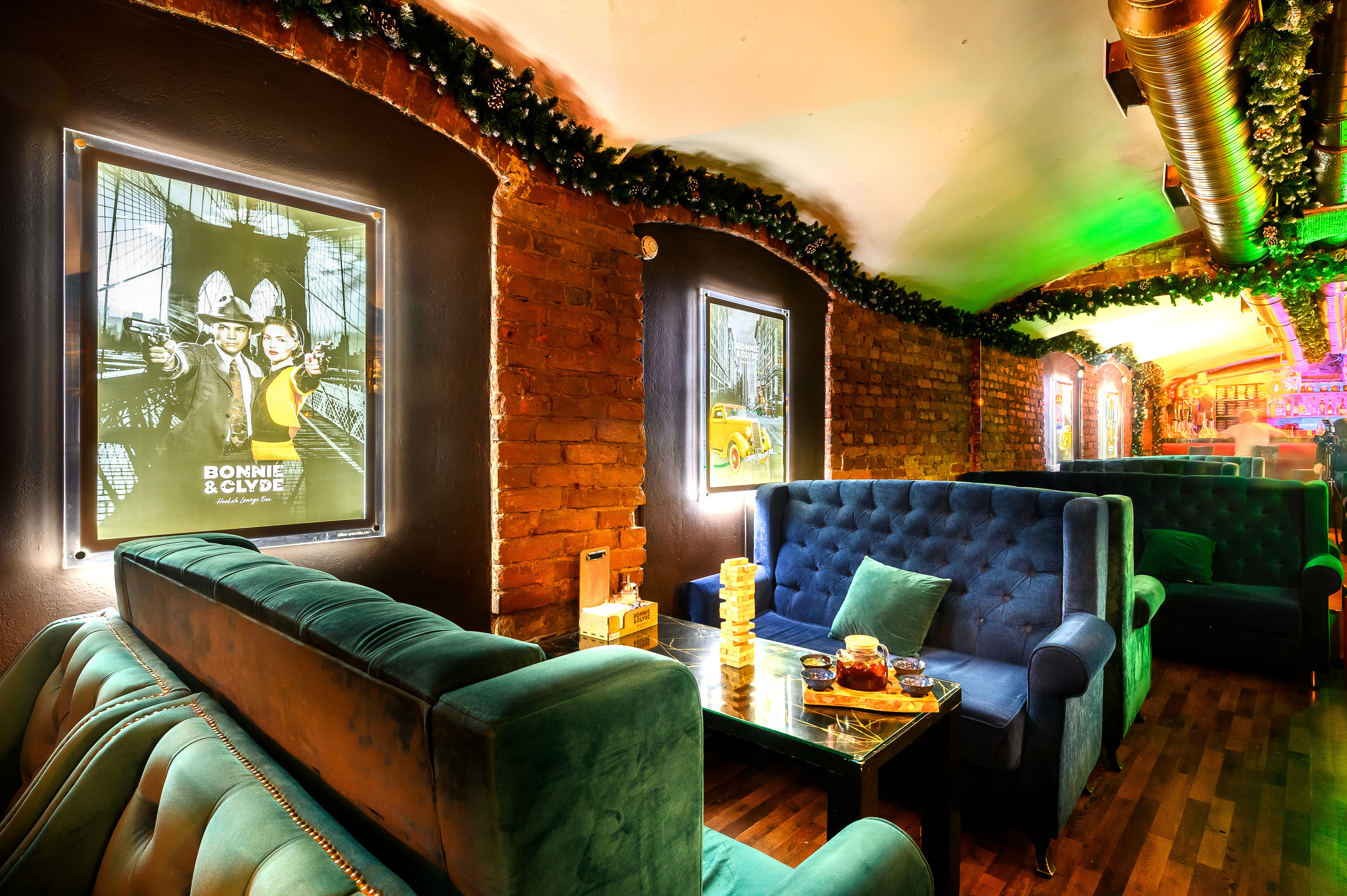 Лаунж-бар Bonnie and Clyde. Интерьерный фотограф. Фото- видеосъемка недвижимости Санкт-Петербург