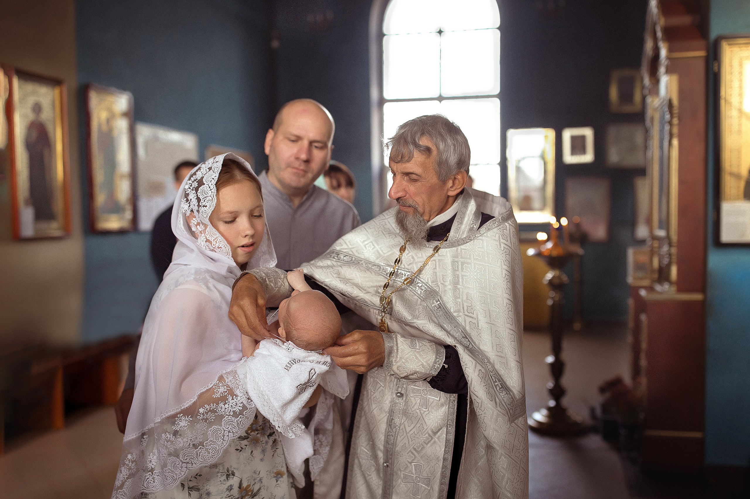 Крещение Полины село Хохол. Фотограф на крещение и венчание