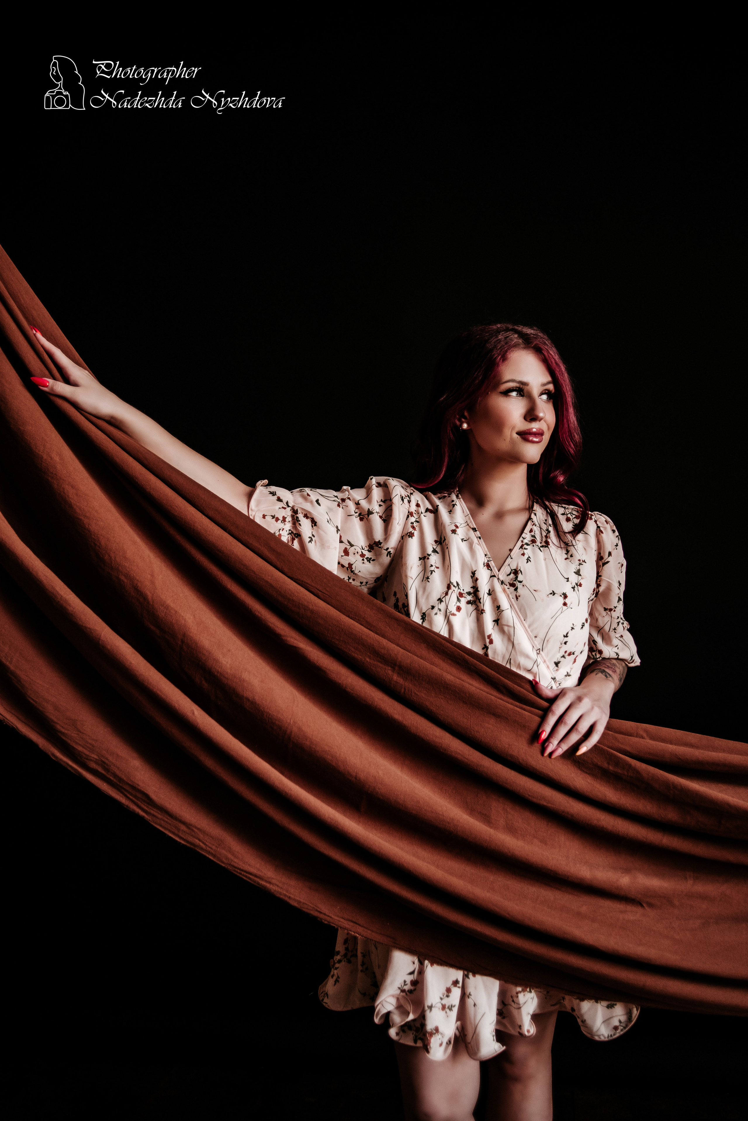 Женский портрет в тканях ♡. Свадебный фотограф в Санкт-Петербурге Надежда Нуждова