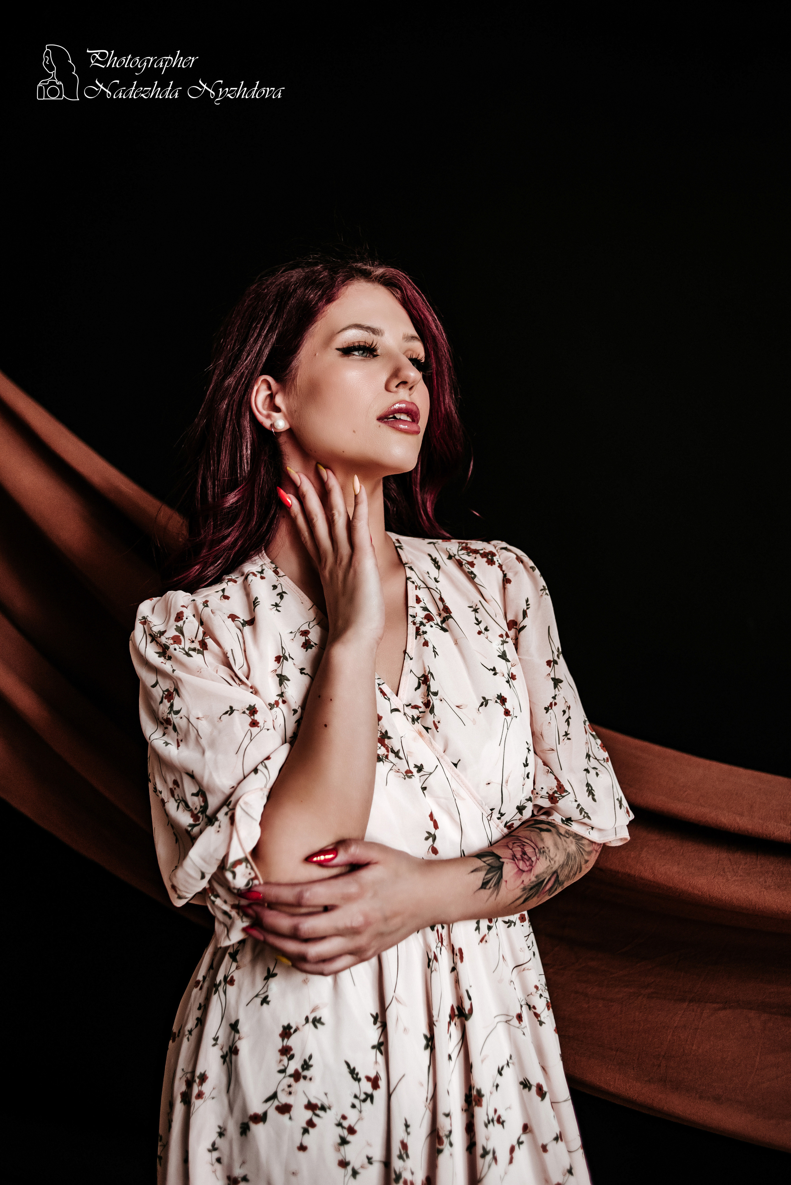 Женский портрет в тканях ♡. Свадебный фотограф в Санкт-Петербурге Надежда Нуждова