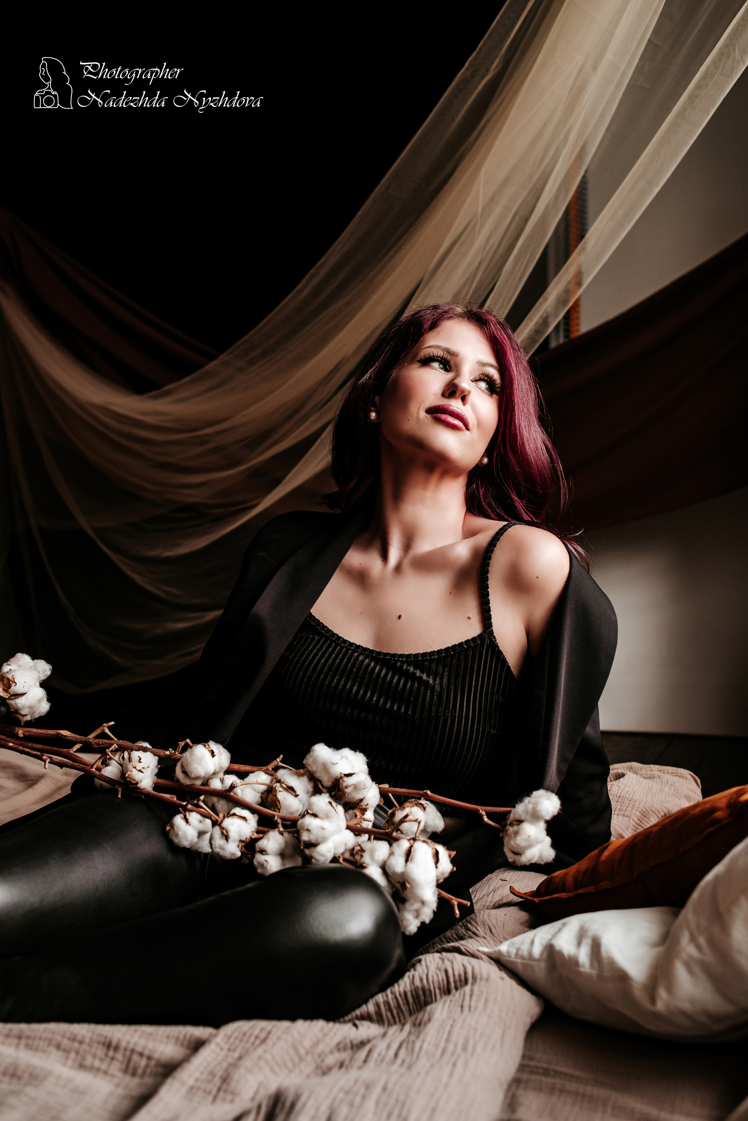 Женский портрет в тканях ♡. Свадебный фотограф в Санкт-Петербурге Надежда Нуждова