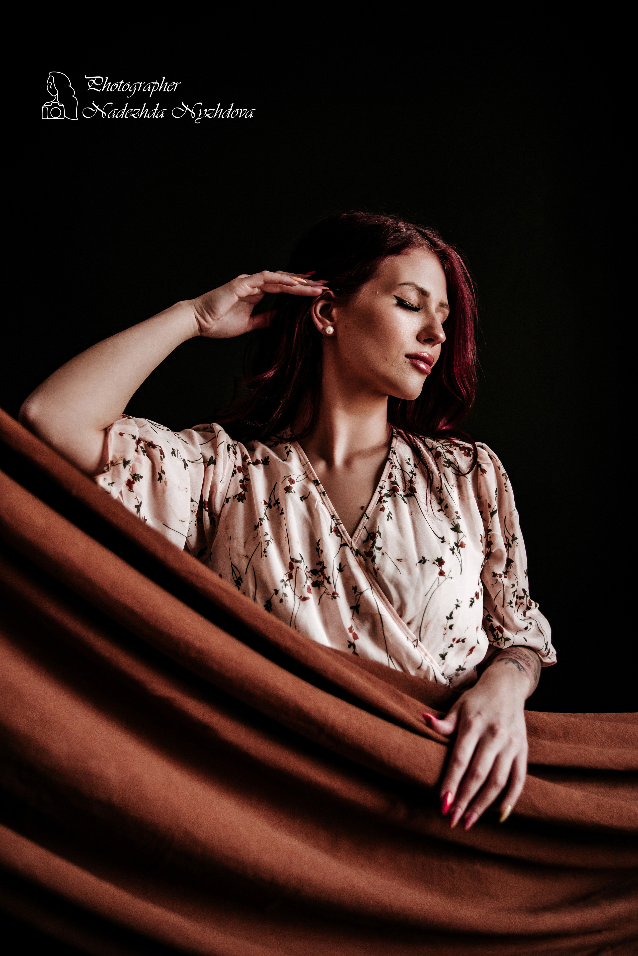 Женский портрет в тканях ♡. Свадебный фотограф в Санкт-Петербурге Надежда Нуждова