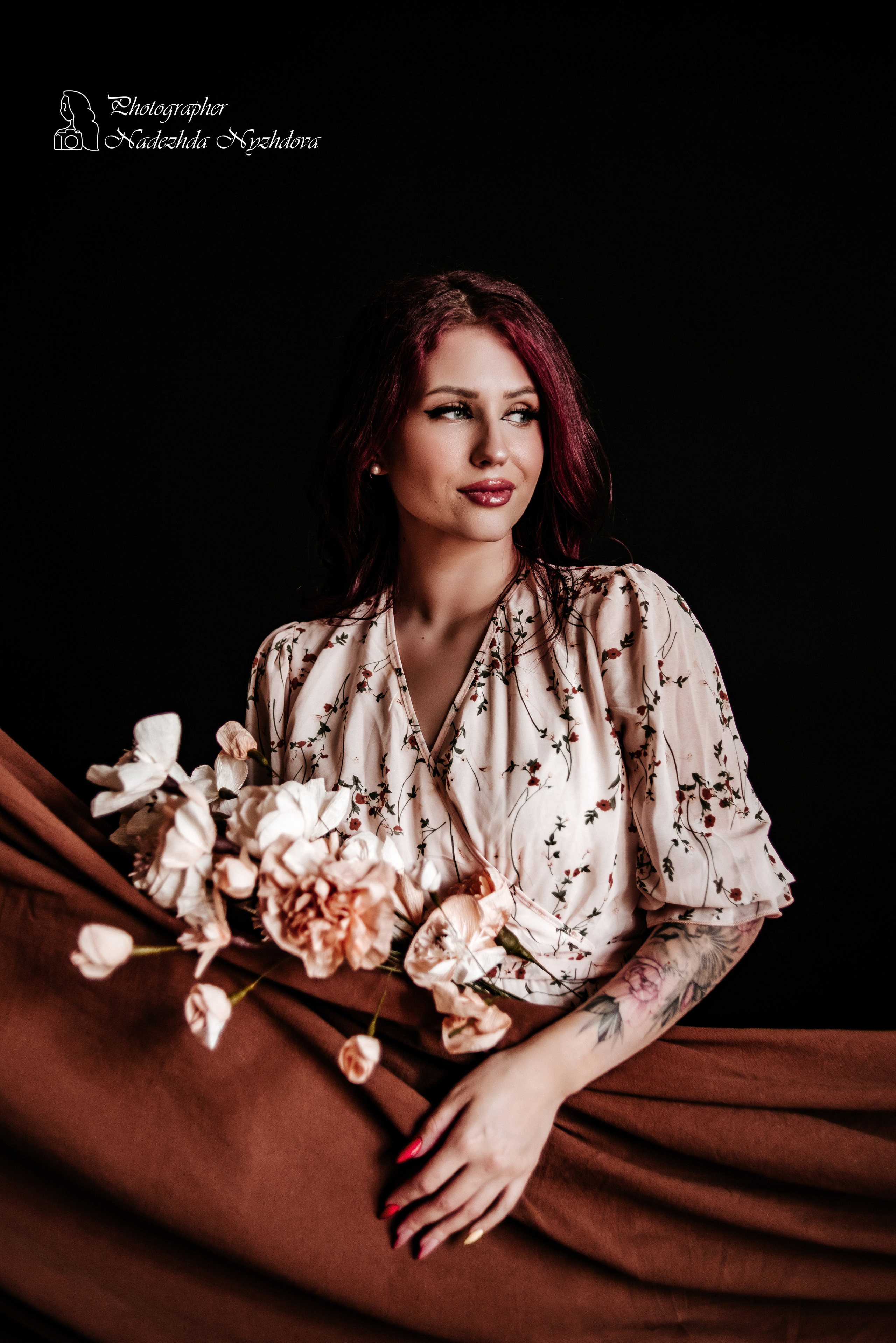 Женский портрет в тканях ♡. Свадебный фотограф в Санкт-Петербурге Надежда Нуждова