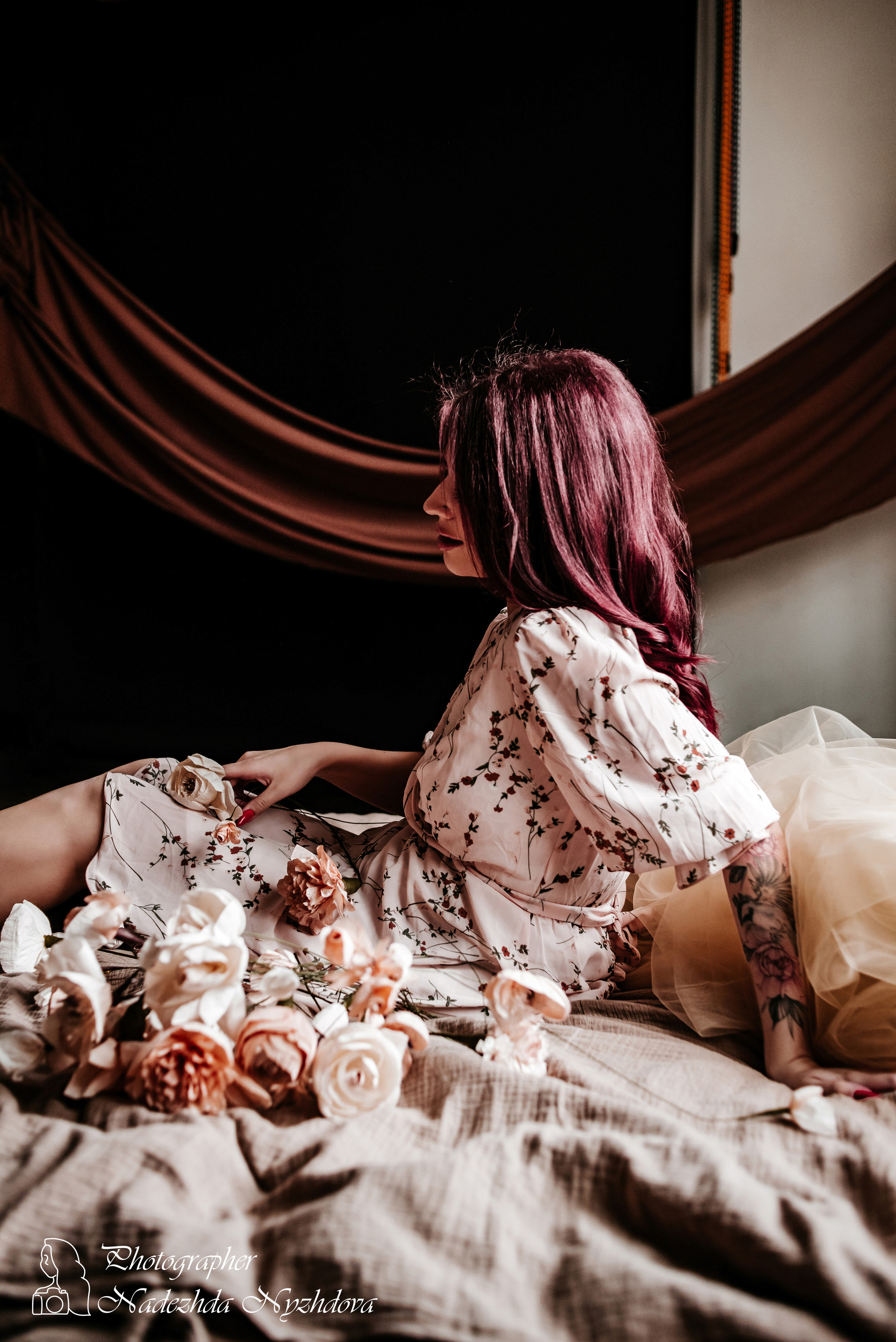 Женский портрет в тканях ♡. Свадебный фотограф в Санкт-Петербурге Надежда Нуждова