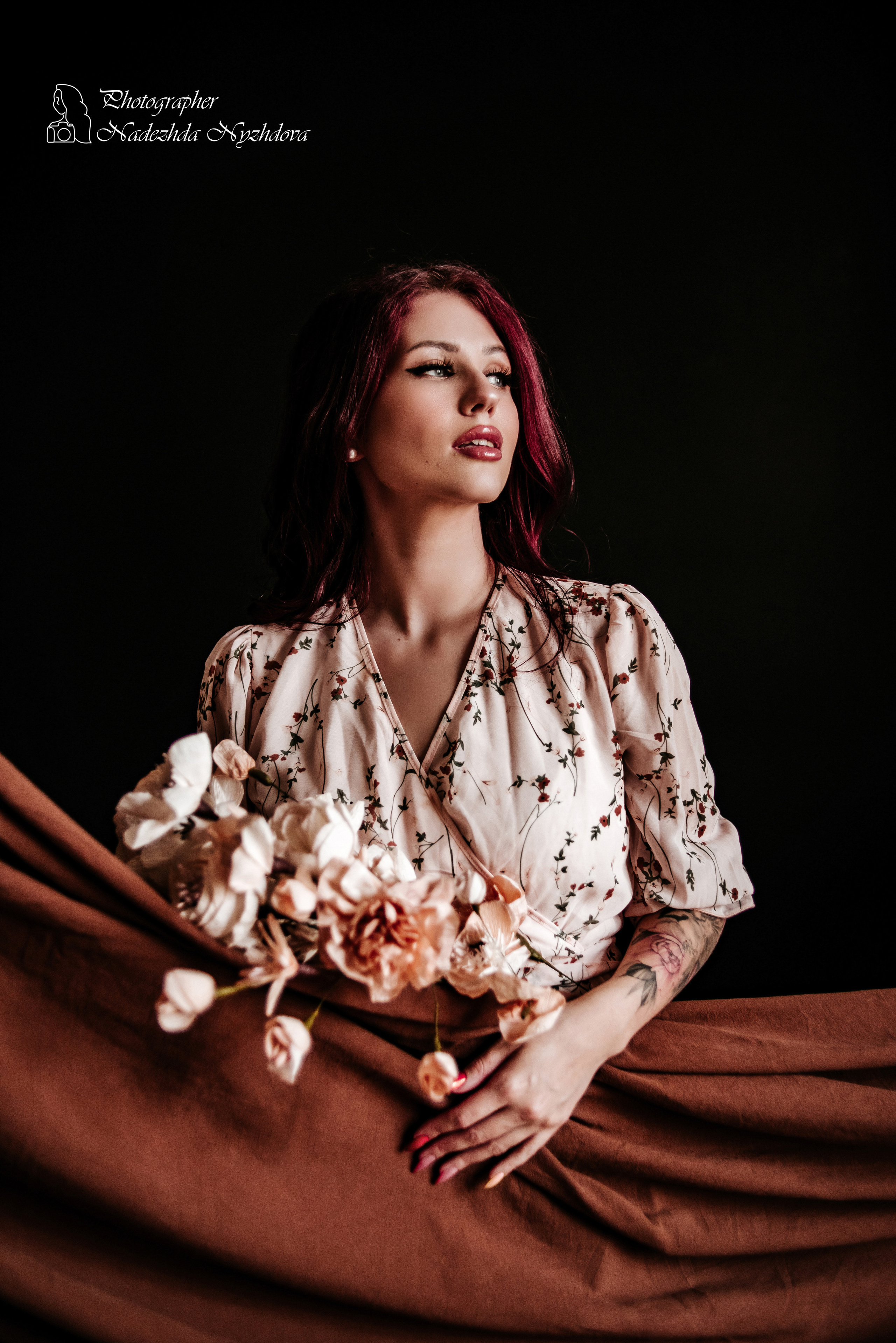 Женский портрет в тканях ♡. Свадебный фотограф в Санкт-Петербурге Надежда Нуждова