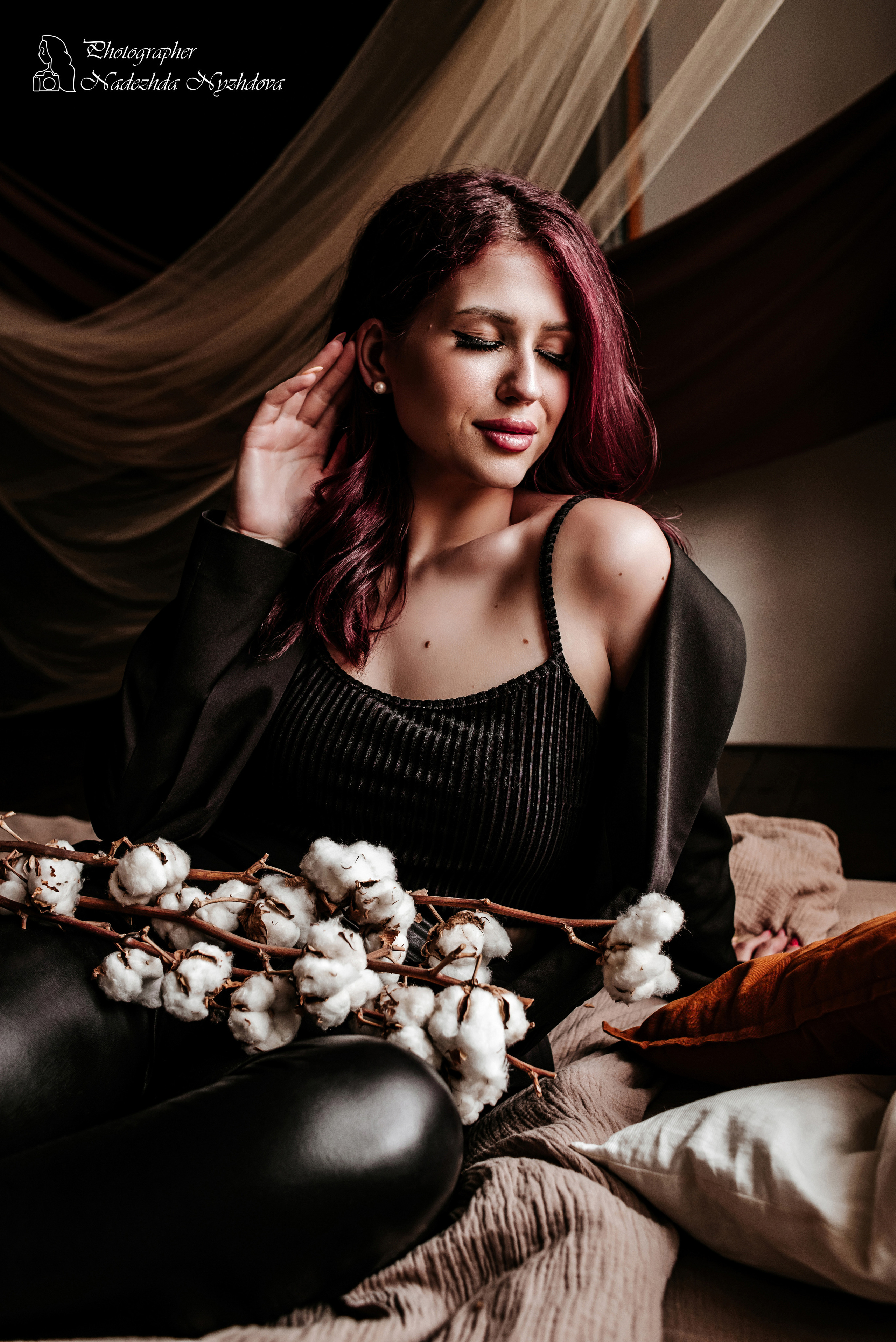 Женский портрет в тканях ♡. Свадебный фотограф в Санкт-Петербурге Надежда Нуждова