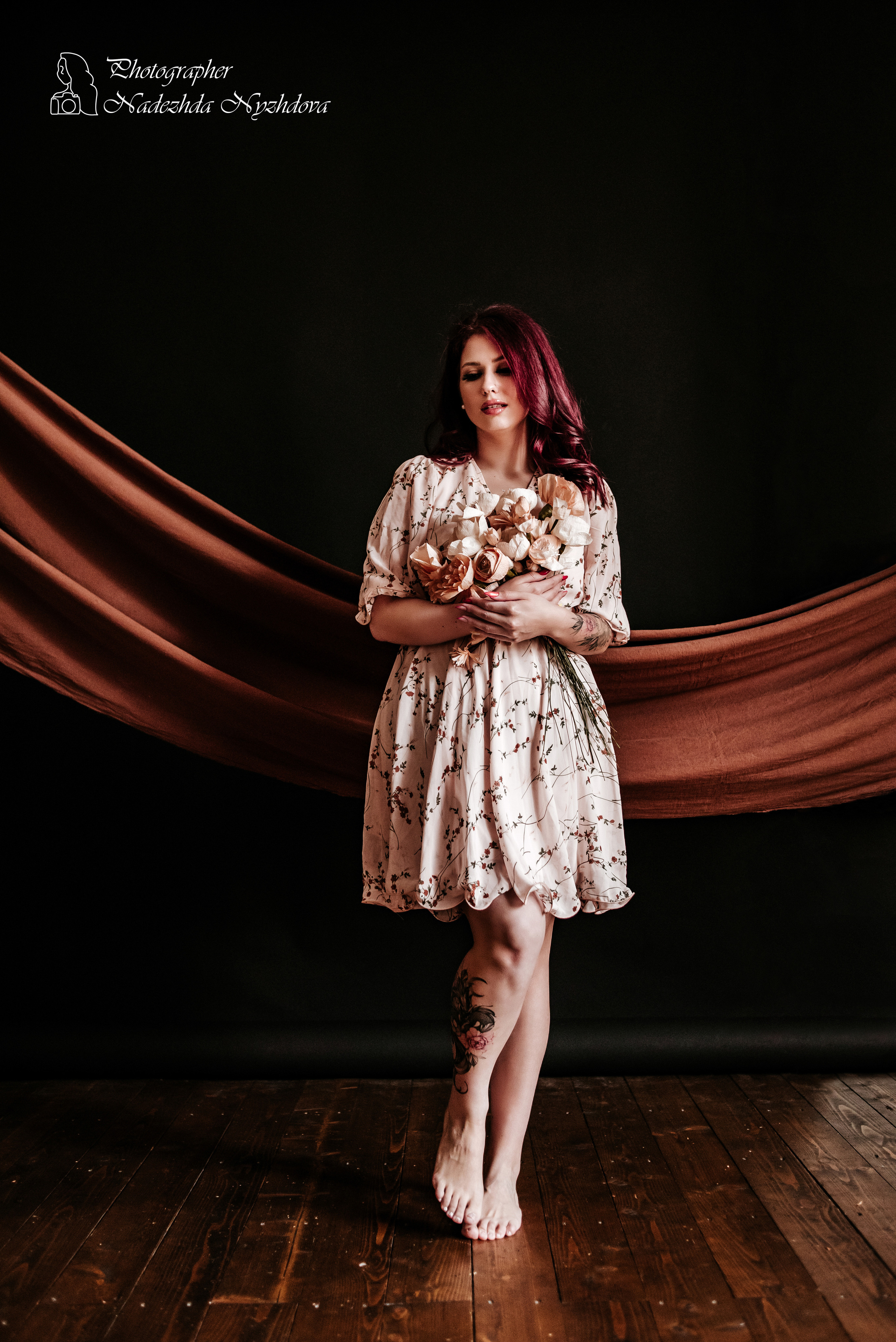 Женский портрет в тканях ♡. Свадебный фотограф в Санкт-Петербурге Надежда Нуждова