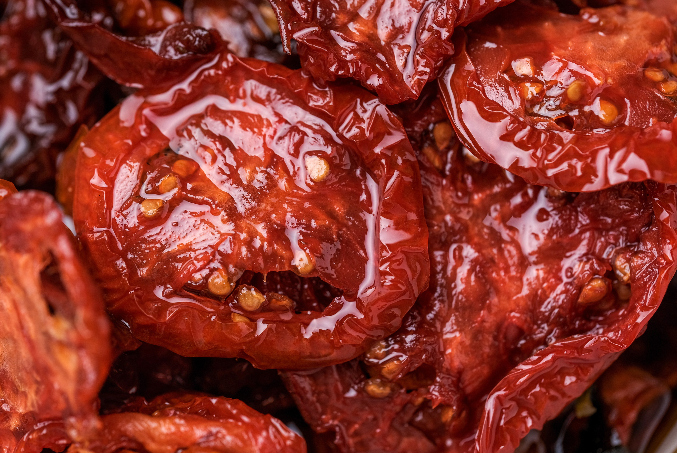 Вяленые томаты крупным планом 