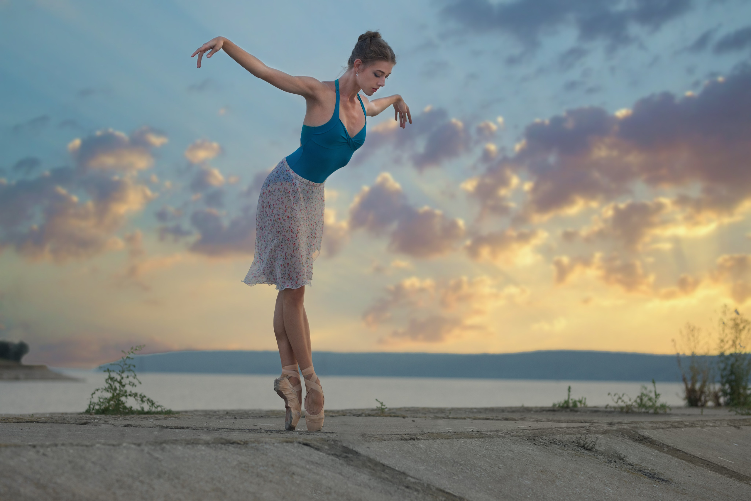 Фотосет с балериной Дианой на набережной для «себя»