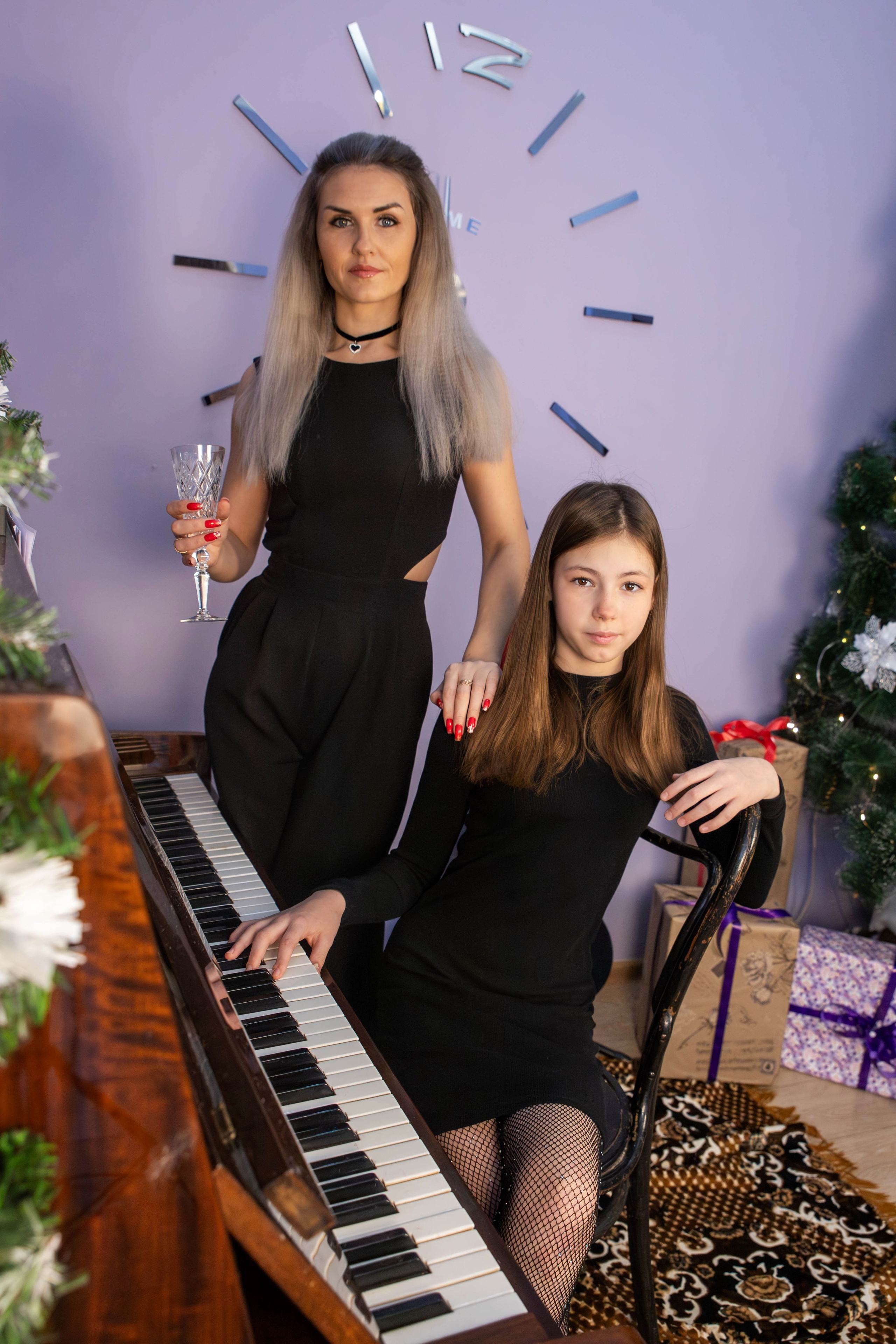 Новый год. Инна и семья. Фотограф Лапочкина Татьяна
