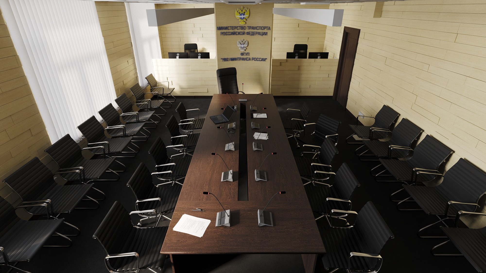 Офисное помещение в министерстве транспорта. Клиент UpInteriors. Евгений Пырков — 3d визуализатор интерьеров и экстерьеров России