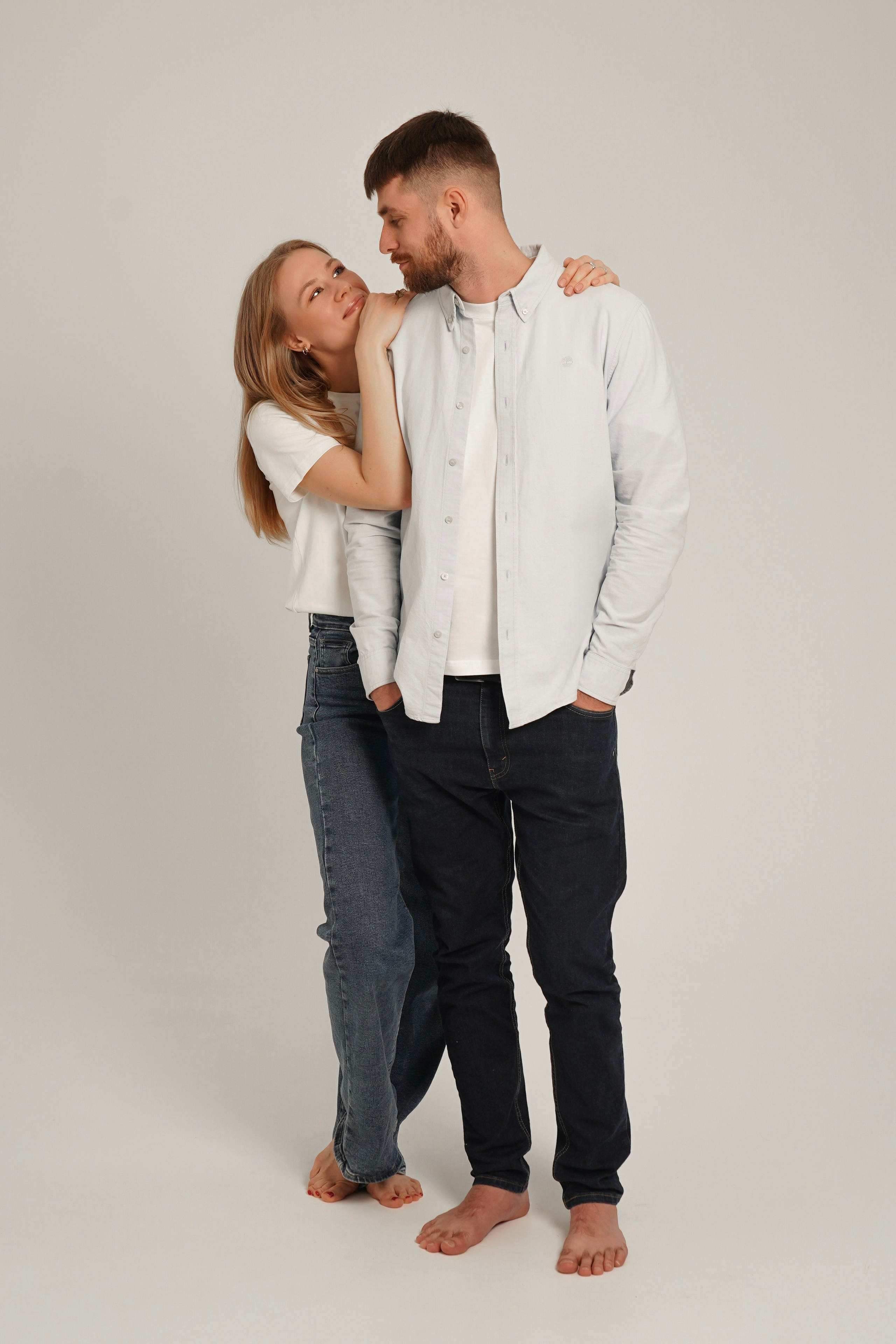 Съемка на циклораме. Юлия и Иван. Анна, фотограф Москва, Зеленоград