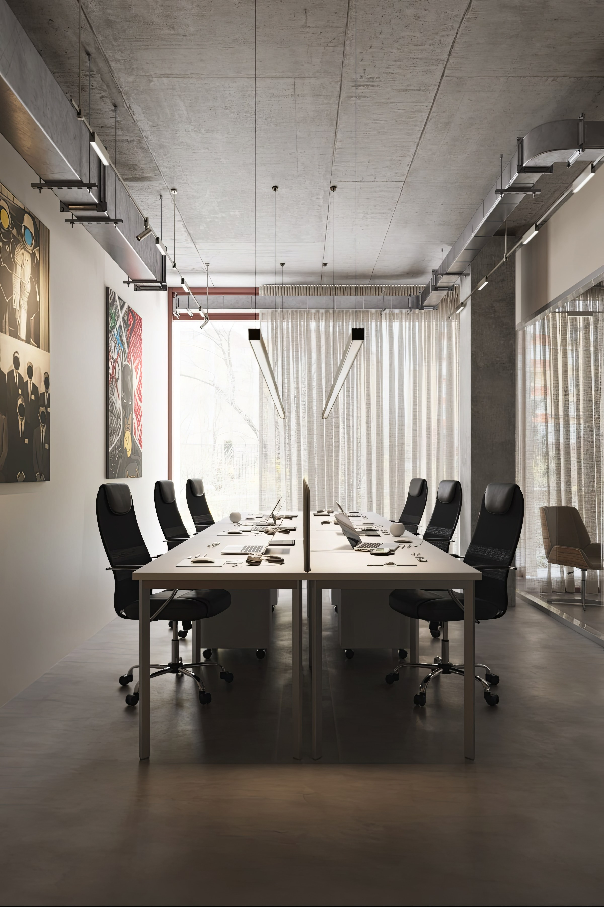 Brut office. Residential and commercial interior visualizer Anton Barantsev