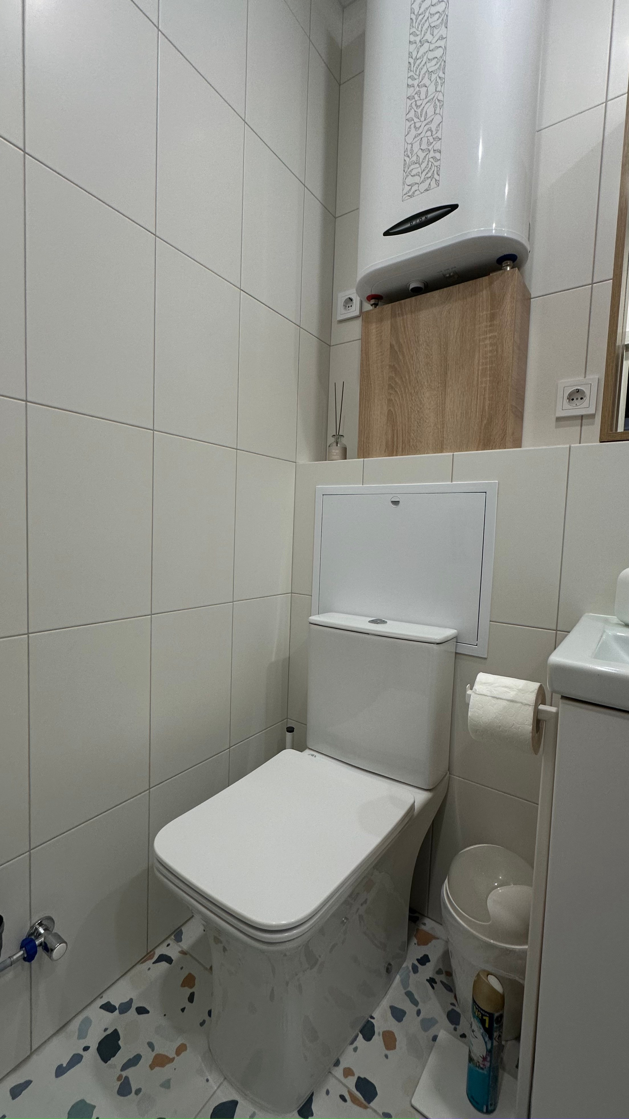 Ванная комната (ул. Сибгата Хакима д. 40). Ремонт санузла, туалета, ванной под ключ в Казани. Укладка плитки