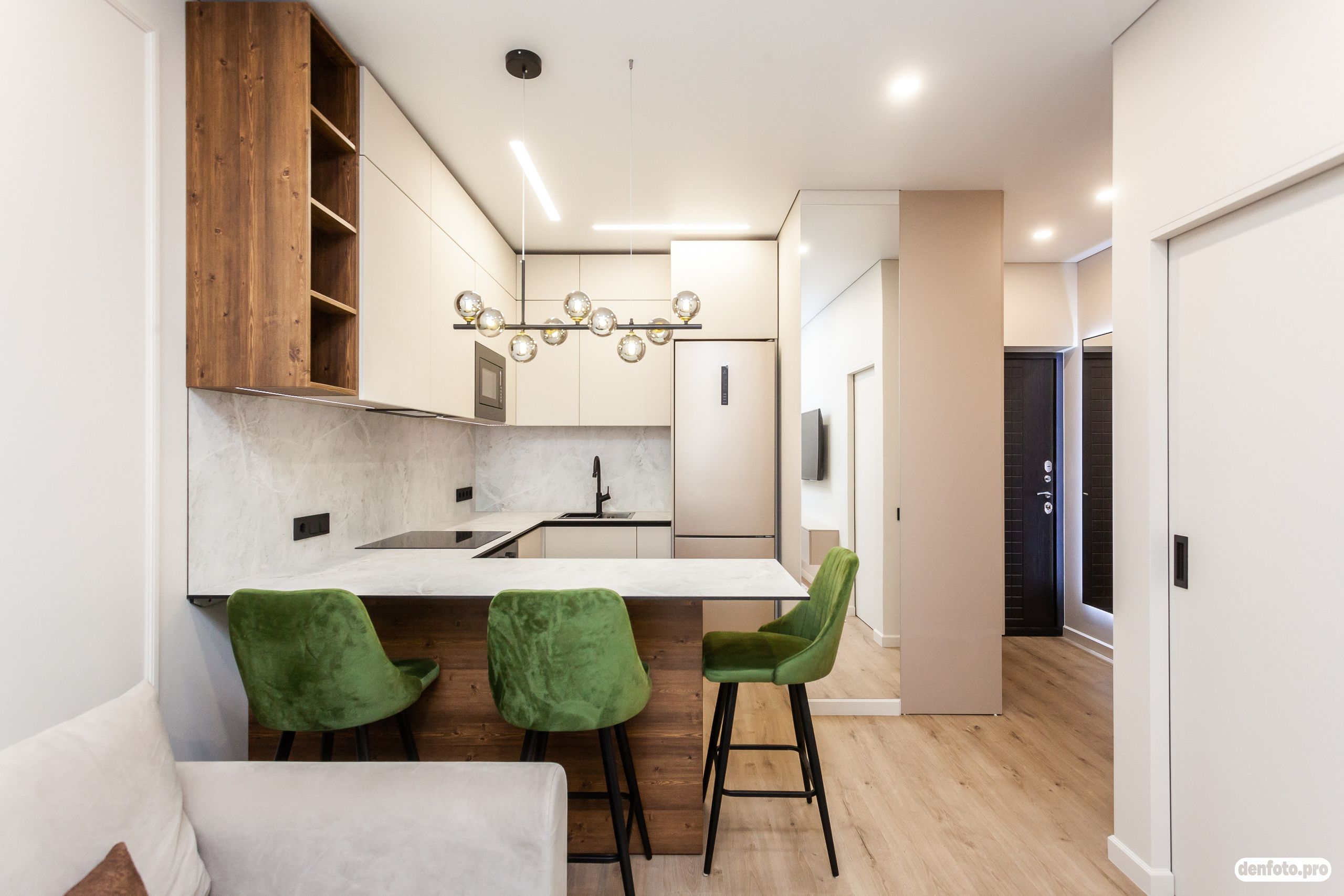 Современная 1 комнатная квартира. Фотограф Денис Денисов