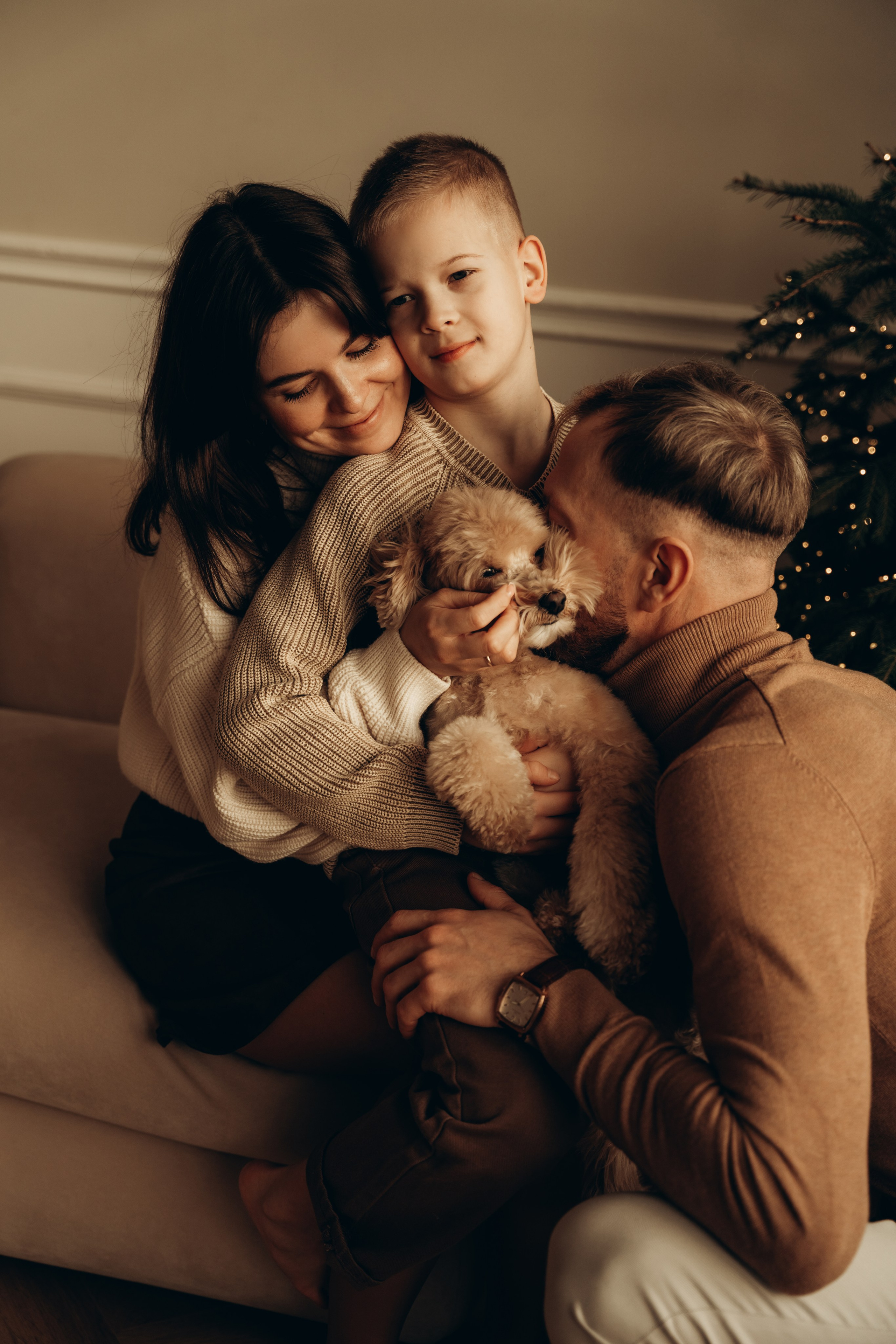 Анна, Евгений, Марк и Тоффи. Фотограф Мария Миллс | Минск