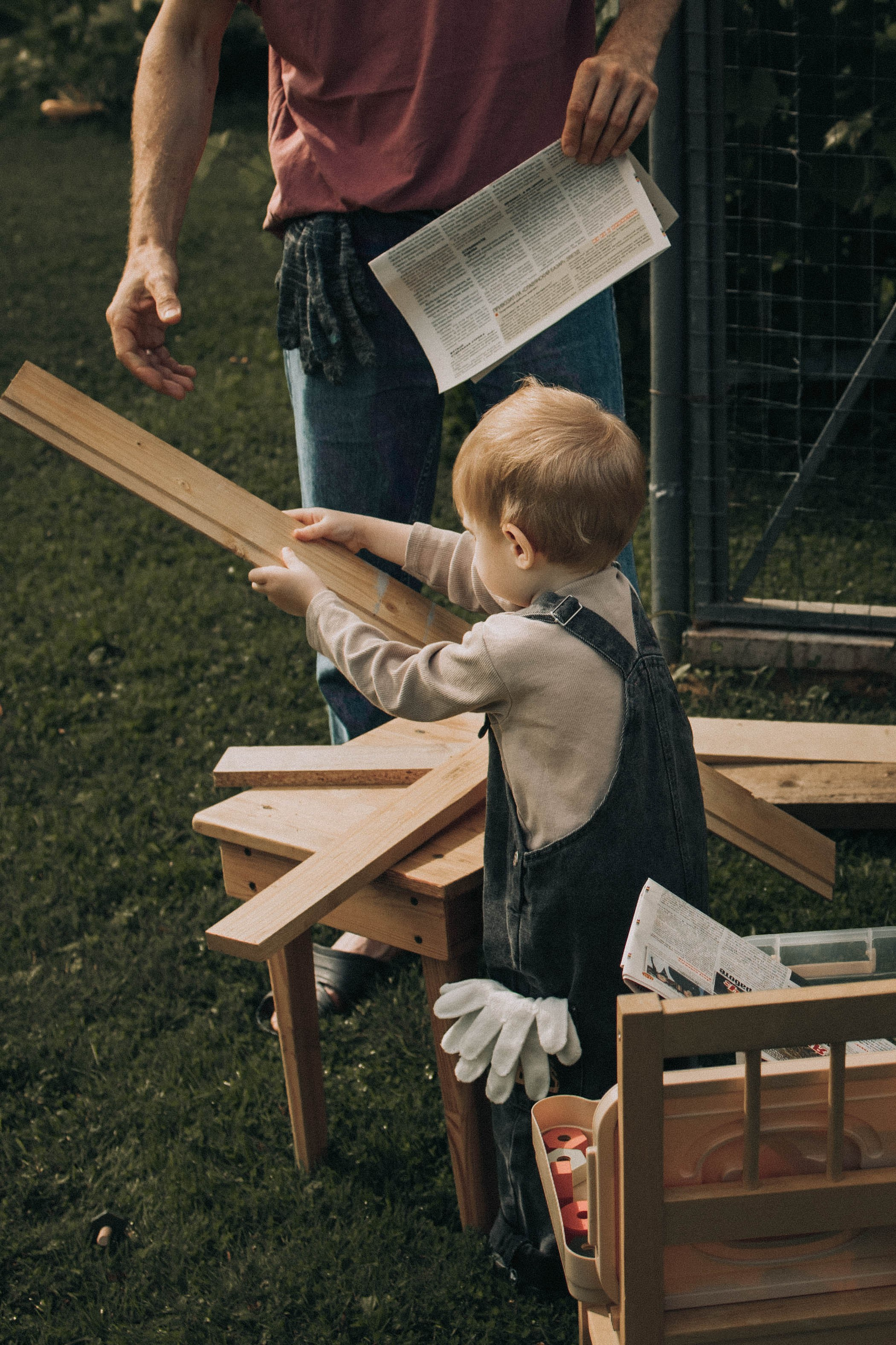 Стройка с дедом. Фотограф lifestylе в Москве Пшеничная Анастасия