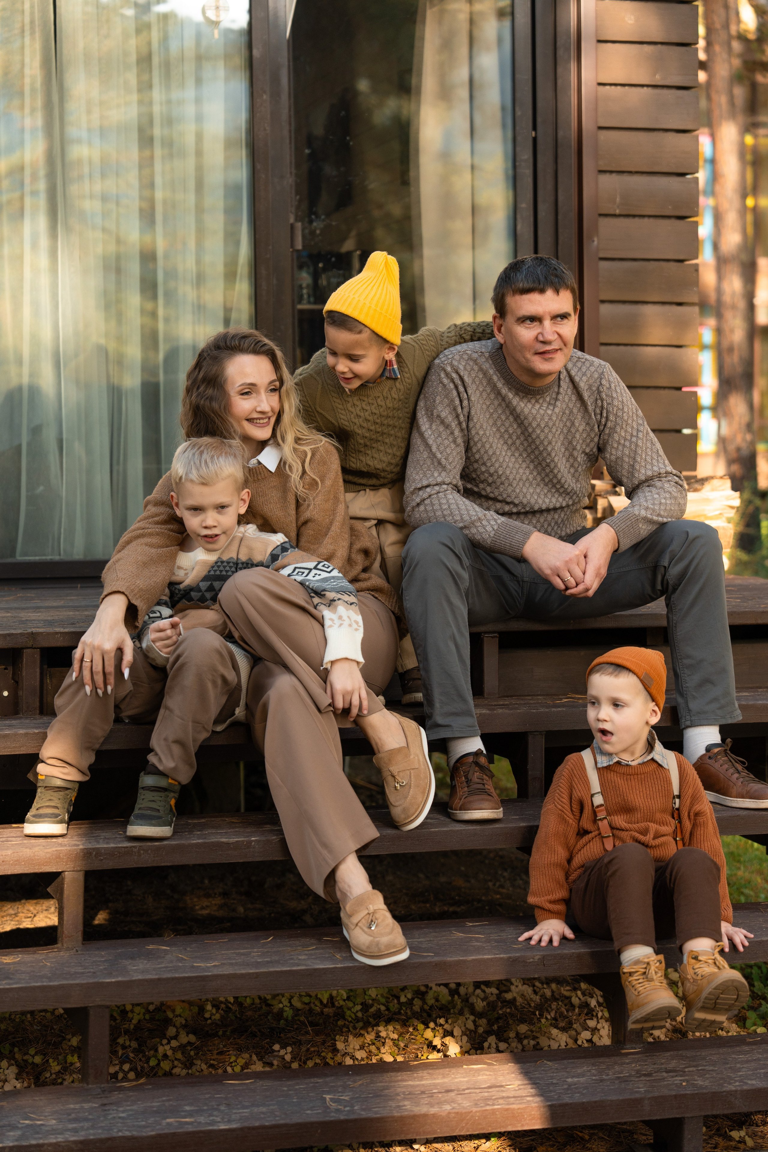 Семейная фотосессия в Москве для большой семьи. Свадебный фотограф в Москве Анна Полушина