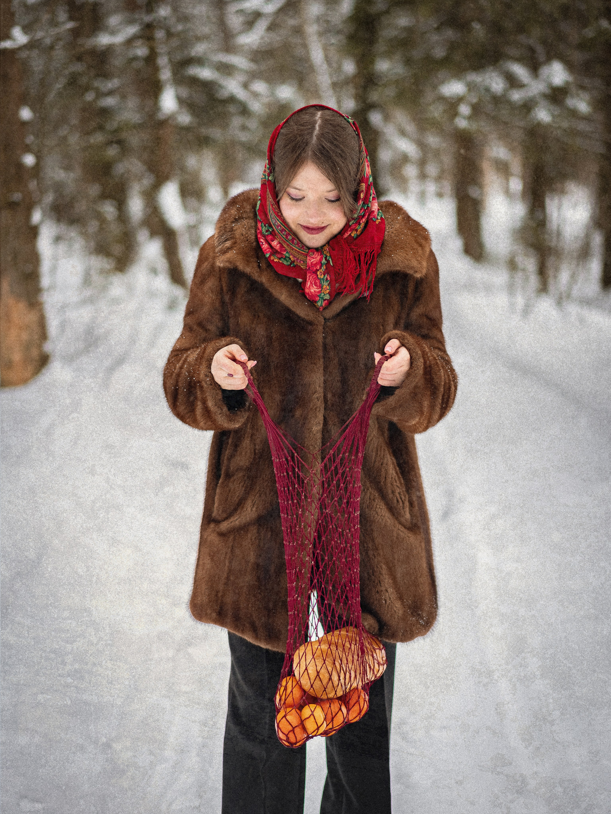 Ольга — фотосессия в зимнем стиле. Фотограф Москва