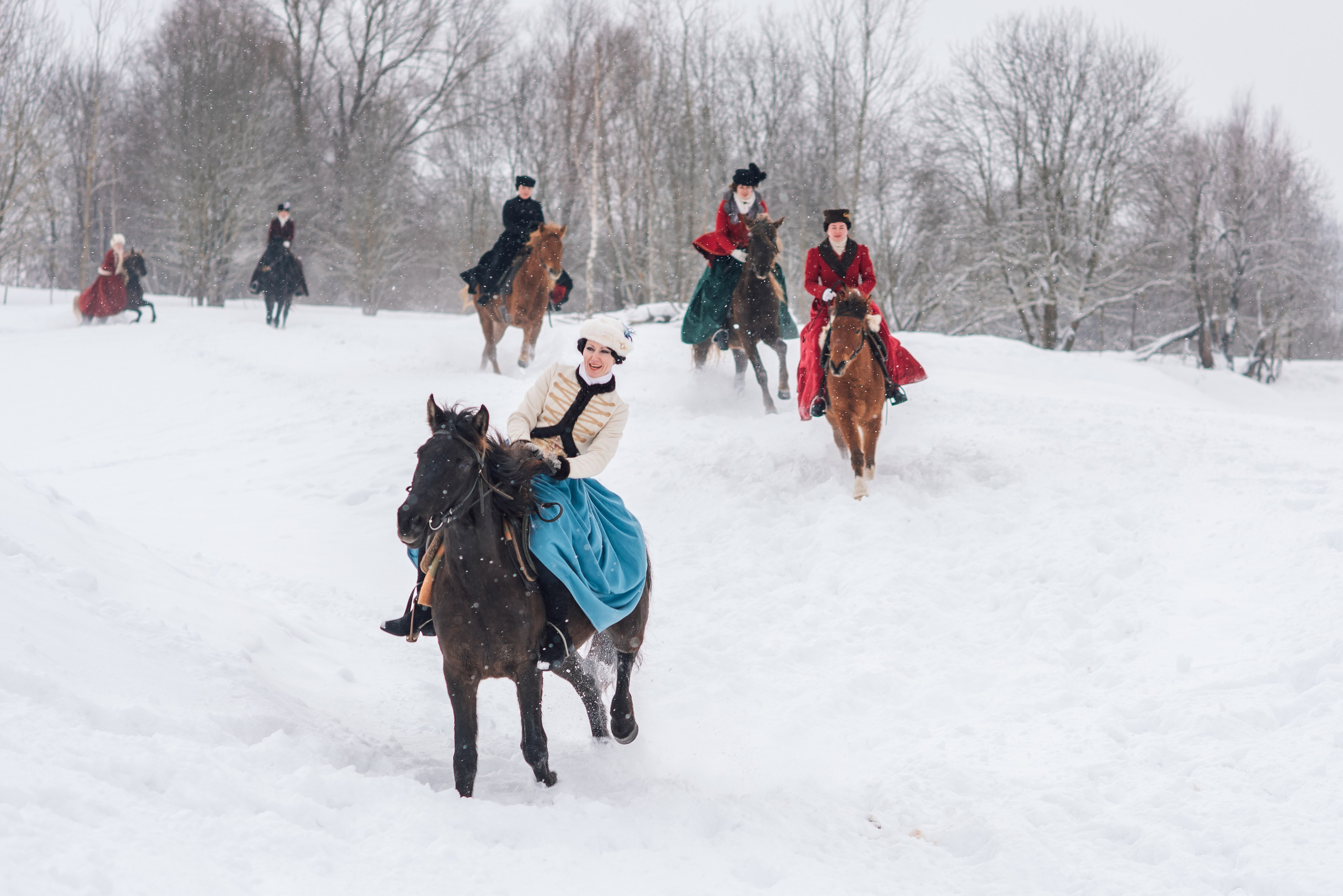 Зимняя парфорсная охота. Фотограф Диана Вальтер