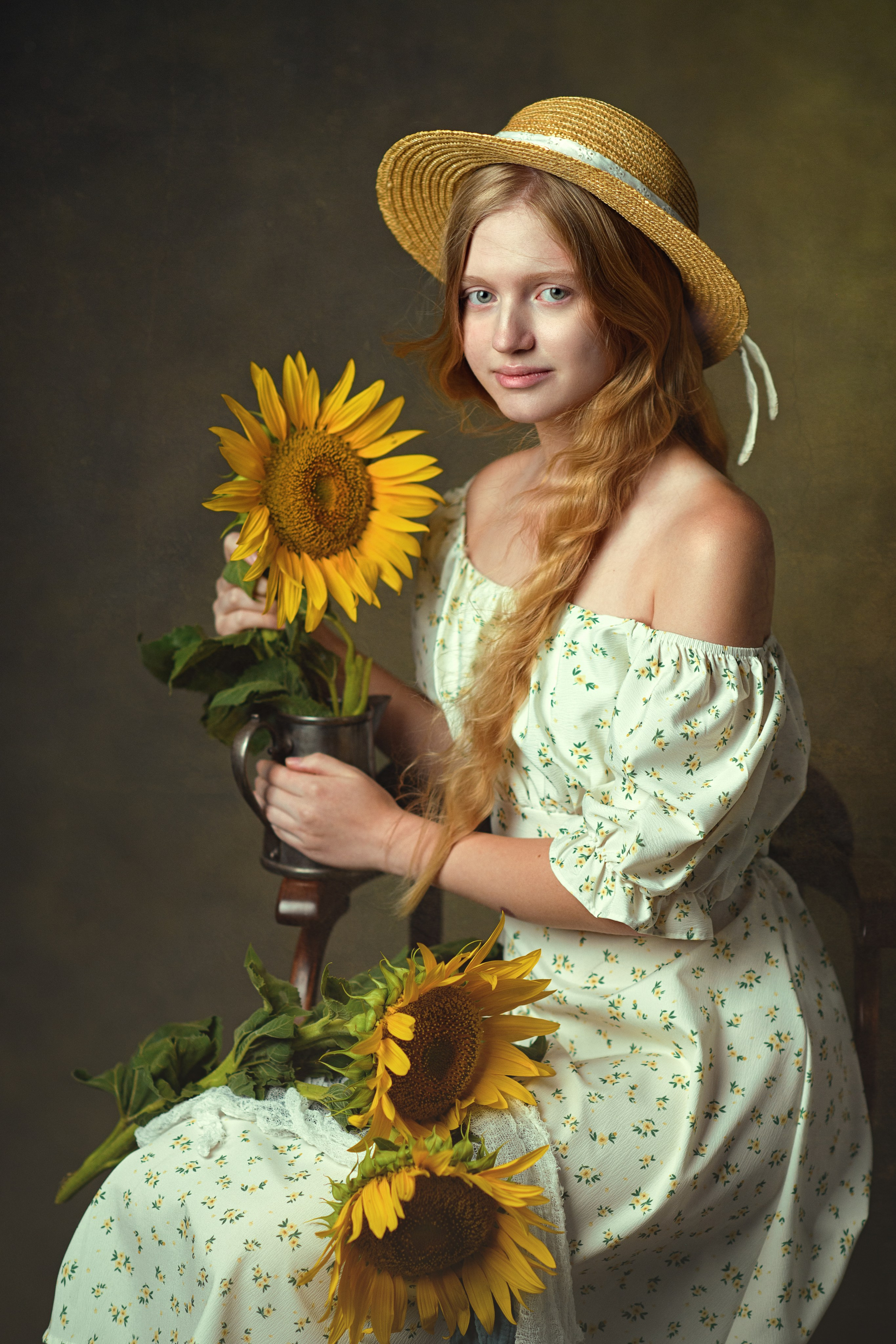 Женский портрет в студии.