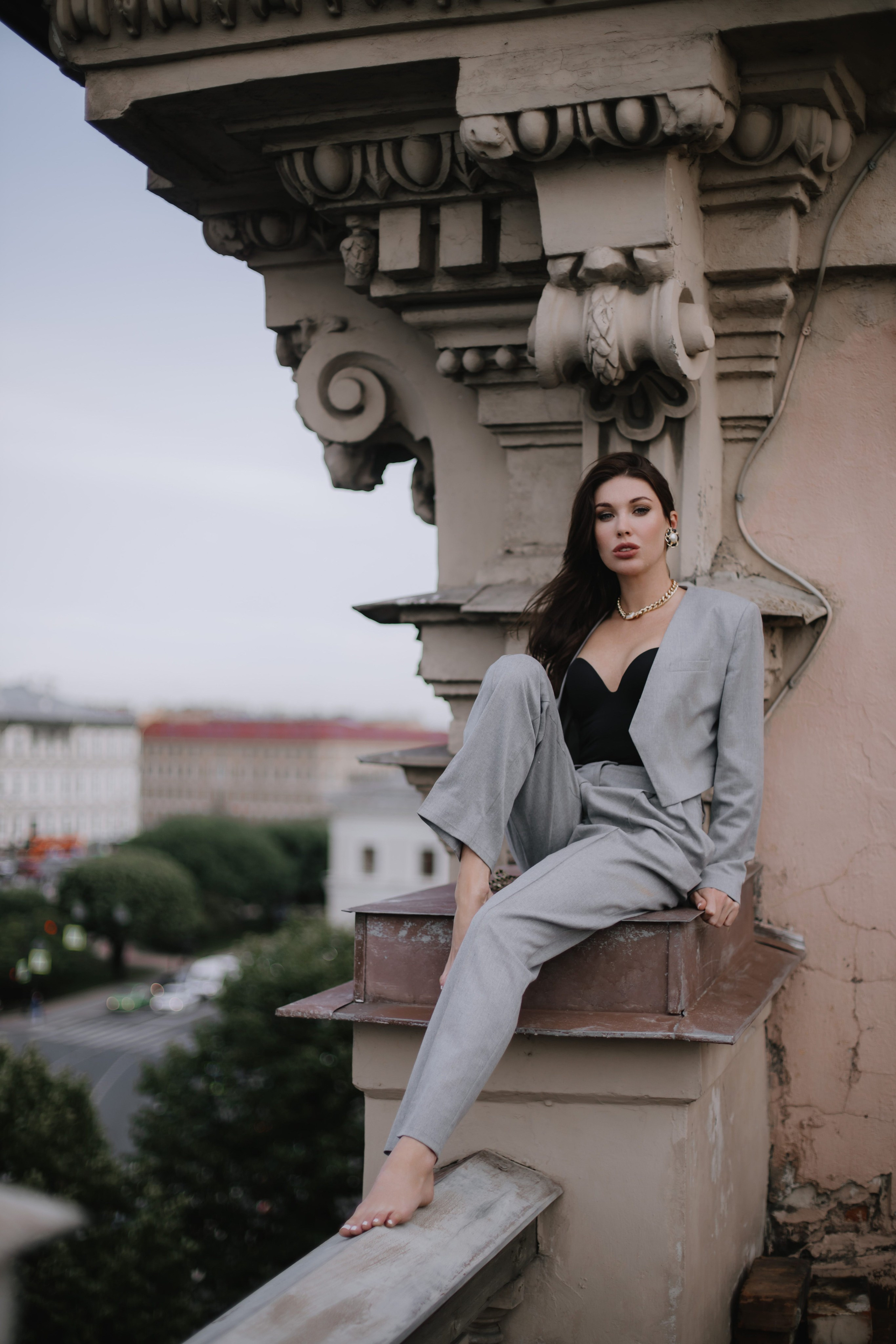 Вероника (съемка на крыше). Фотограф в Москве и Санкт-Петербурге Дарина