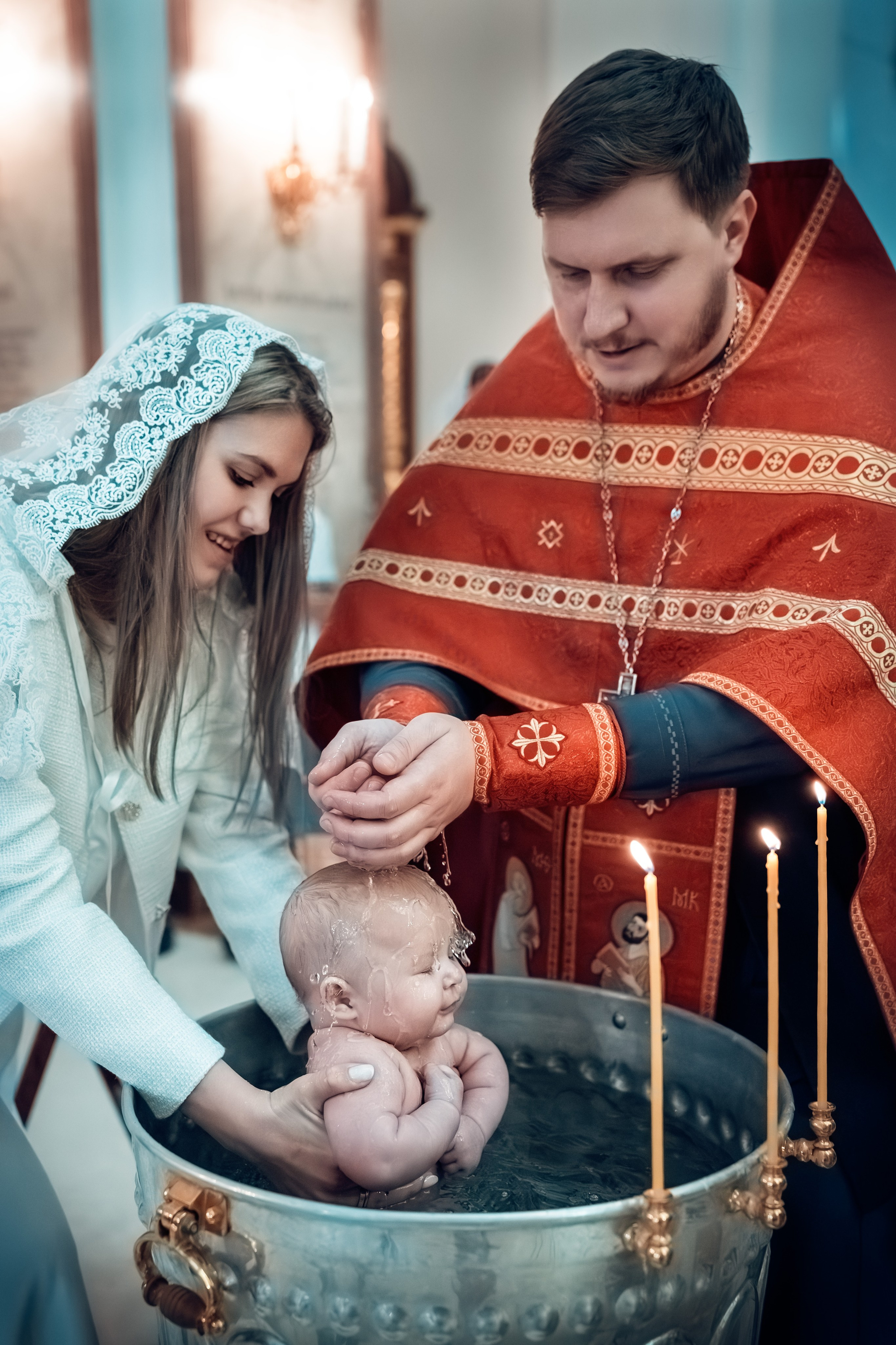 Крещение Александра и Варвары