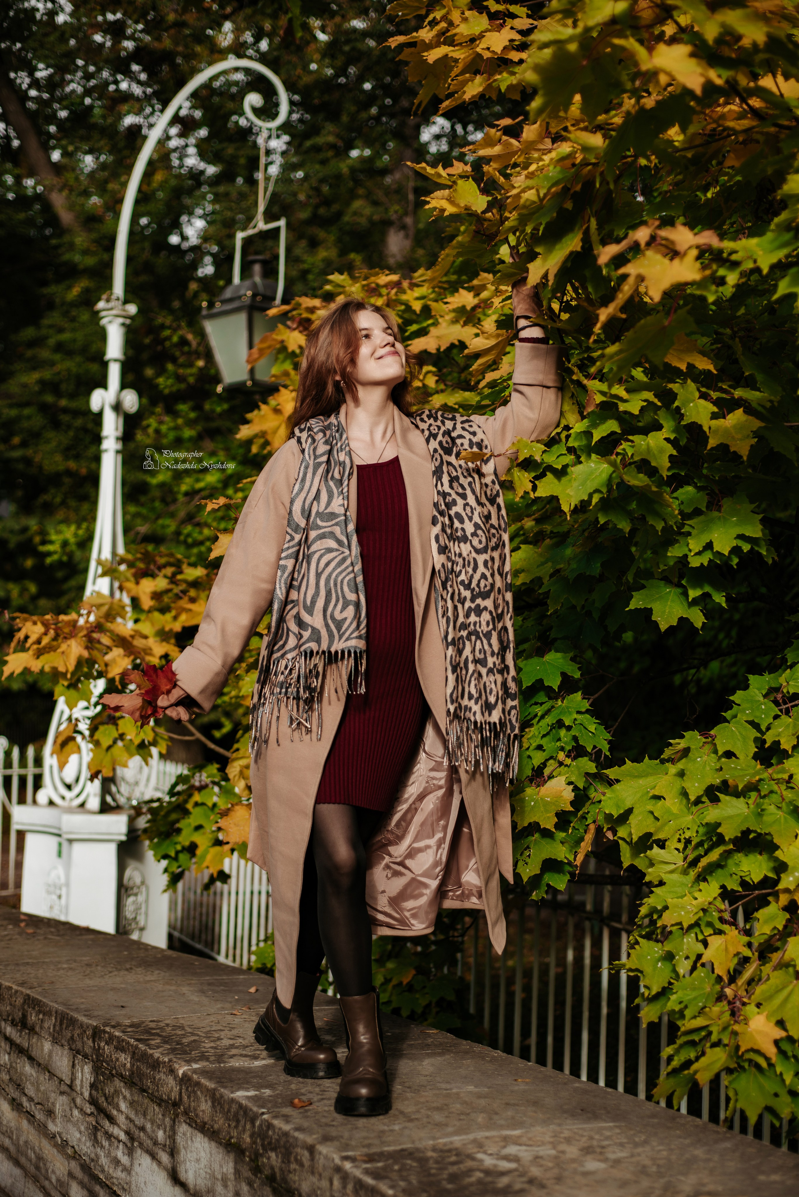Осеннее утро на Елагине с Дарьей ♡. Свадебный фотограф в Санкт-Петербурге Надежда Нуждова