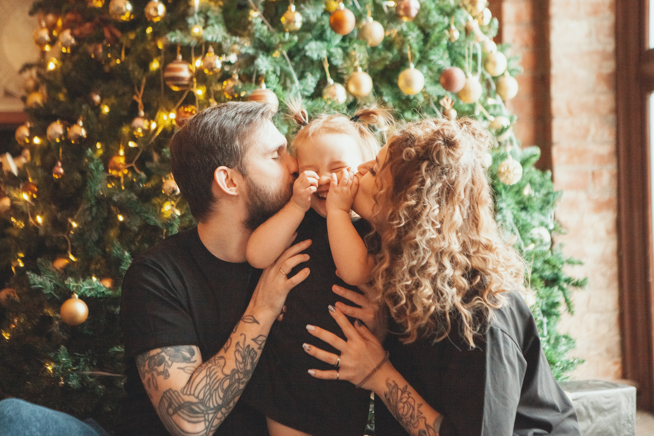 Новогодняя семейная фотосессия в студии. Фотограф Ольга Ефремова