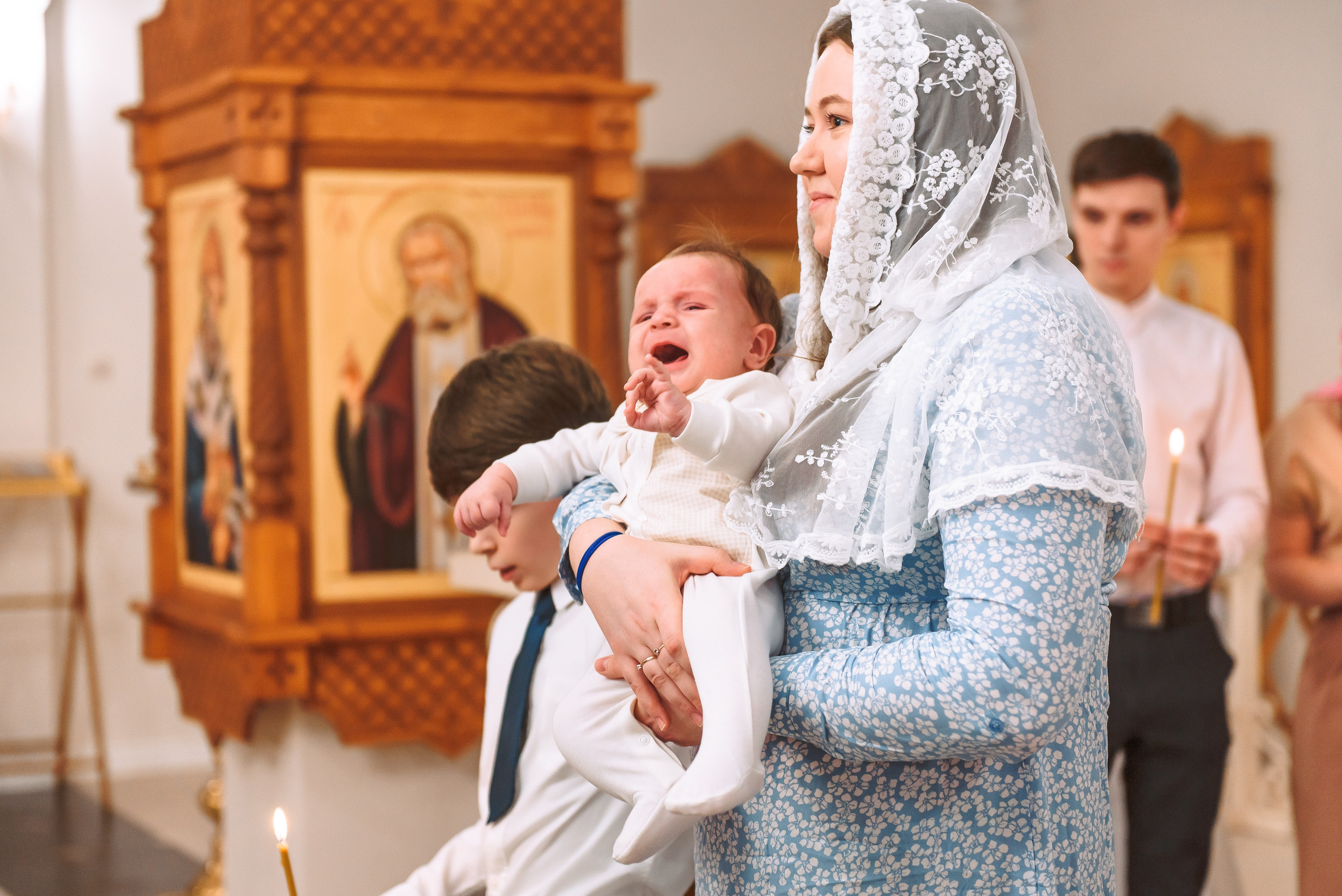 Крещение в Храме иконы Божией Матери Неупиваемая Чаша. Свадебный и семейный фотограф в Москве Юлия Винник