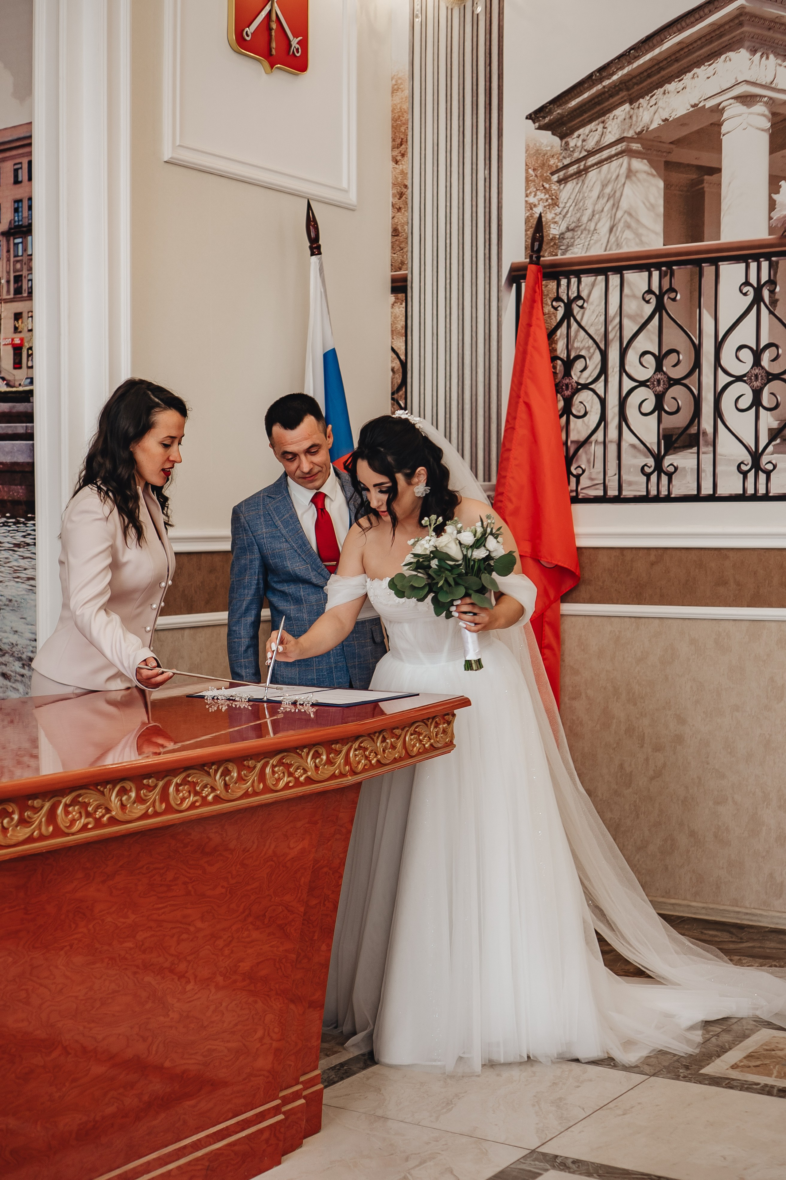 СВАДЕБНАЯ СЬЕМКА В ЗАГСЕ НА МОСКОВСКОМ ПРОСПЕКТЕ. Профессиональный фотограф, Санкт-Петербург — Виктория Богомолова