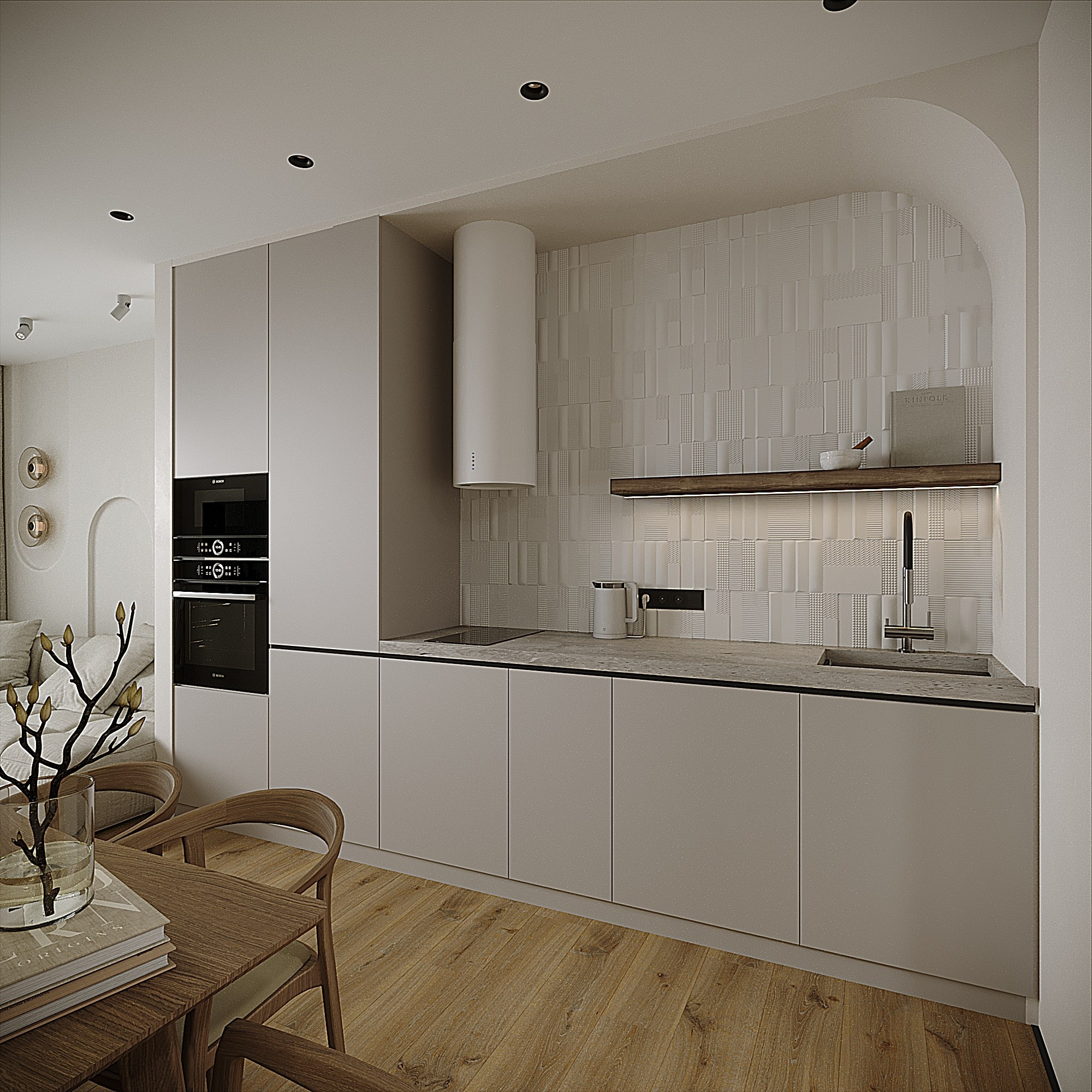 Квартира в стиле джапанди. Lina architector | Дизайн интерьера