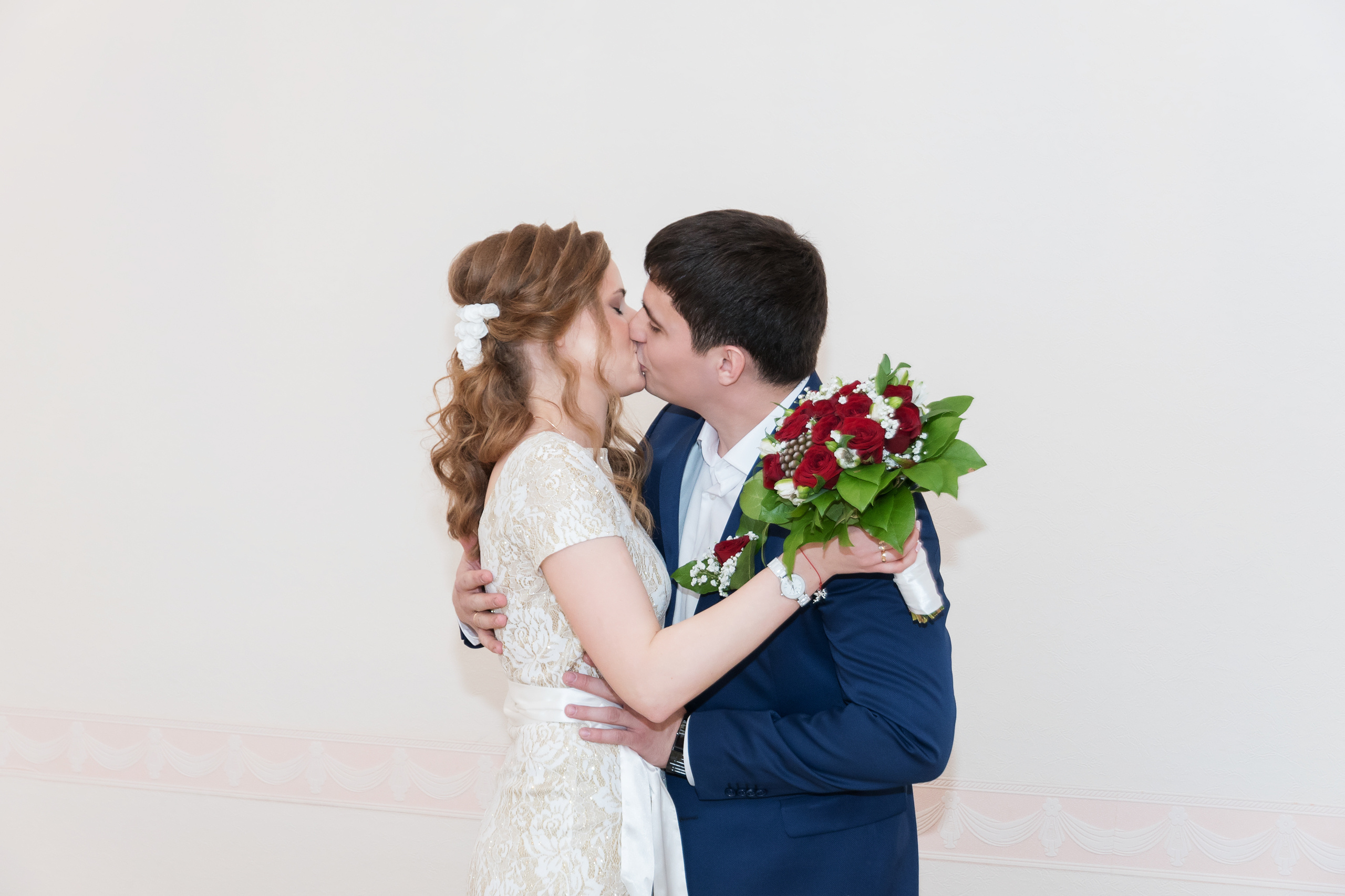 Фотосъемка свадьбы зимой в Царицыно