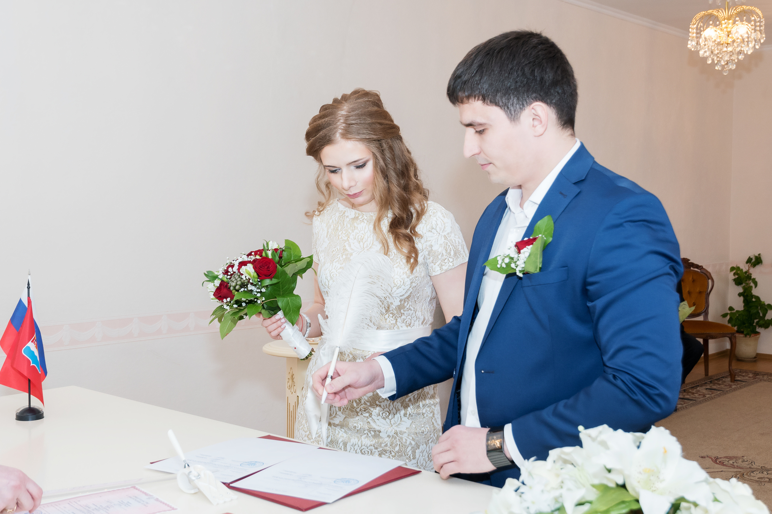 Фотосъемка свадьбы зимой в Царицыно