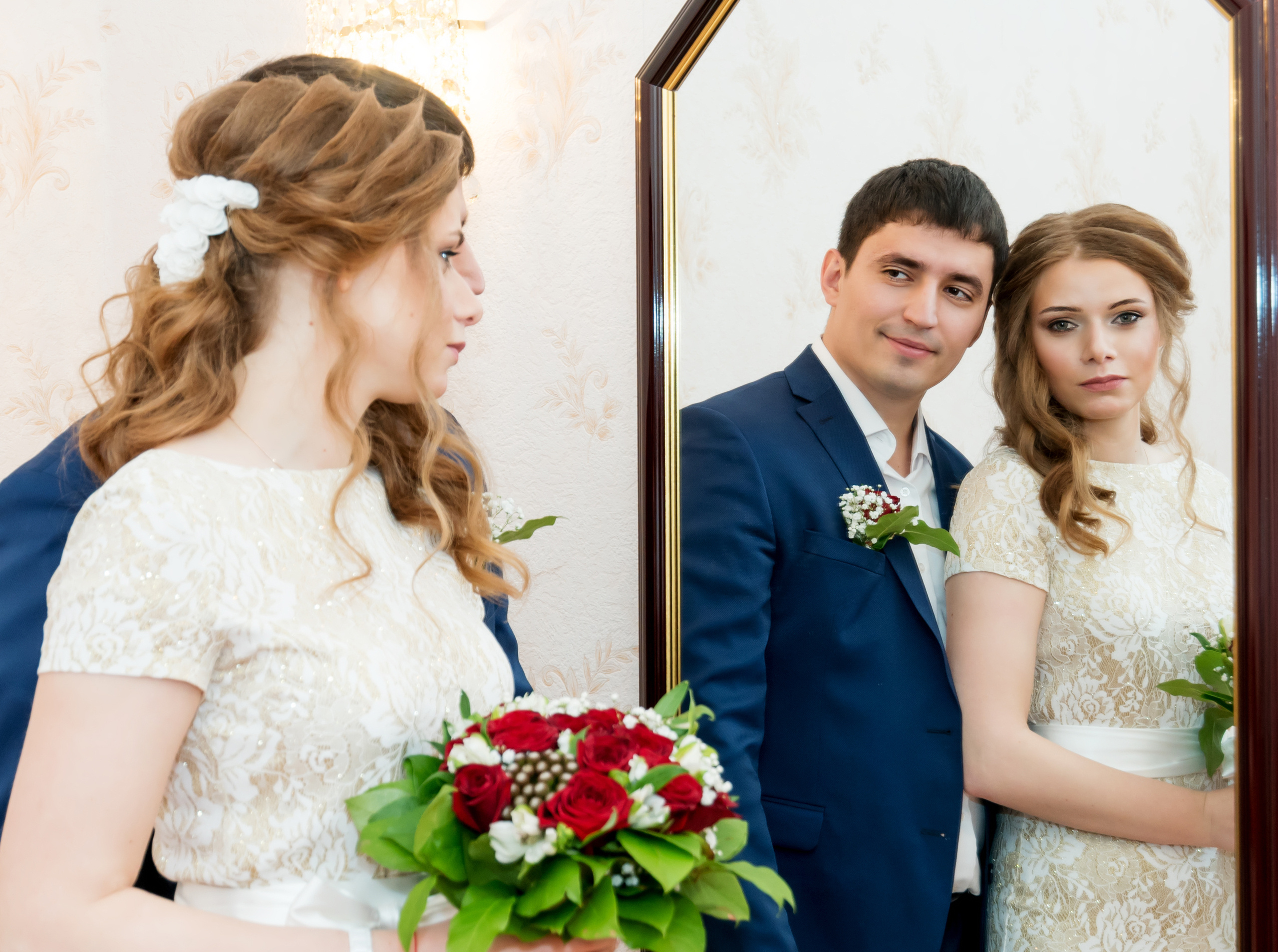 Фотосъемка свадьбы зимой в Царицыно