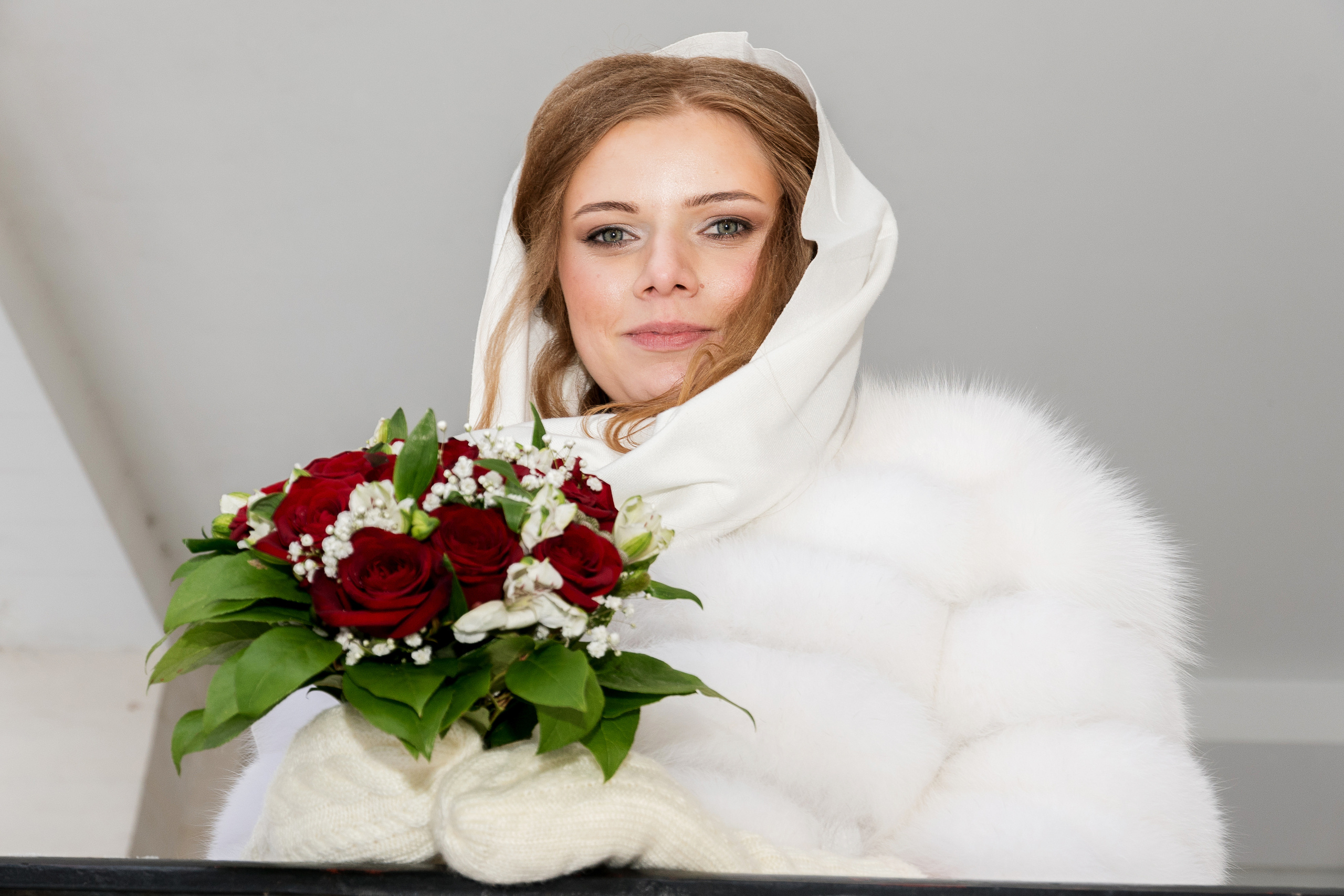 Фотосъемка свадьбы зимой в Царицыно