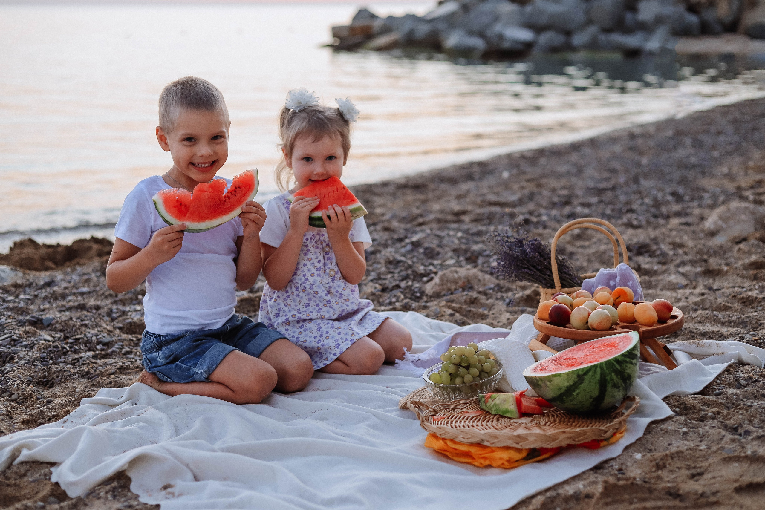 Ника и Тёма фотосессия на море. Женский/Детский фотограф в Симферополе Вероника Слепогина