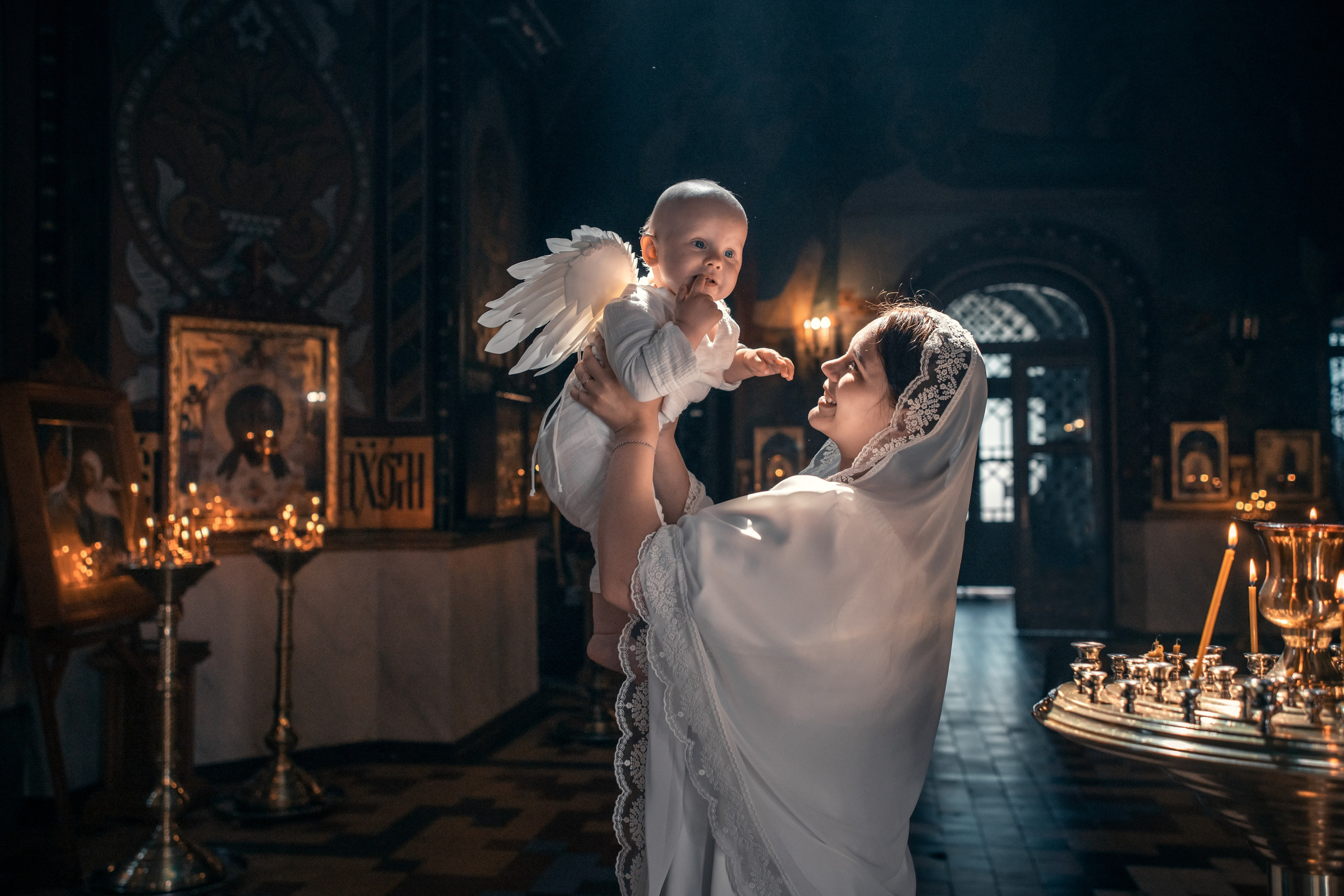 Таинство Крещения (постановочная съемка). Moscow_CPC