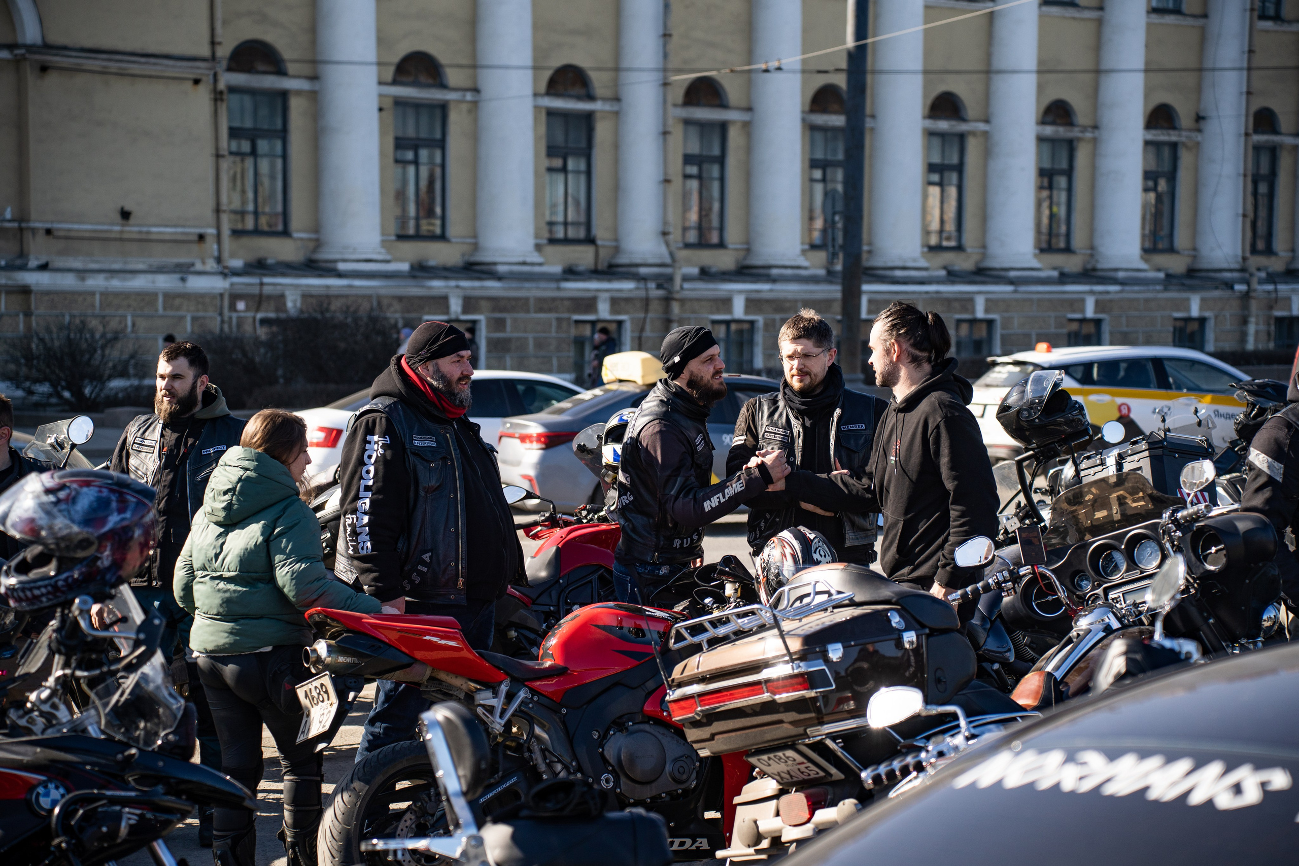 Весенний прохват мотоклуба Normans Riders MC. Концертный и репортажный фотограф в Санкт-Петербурге Слава Пахомов