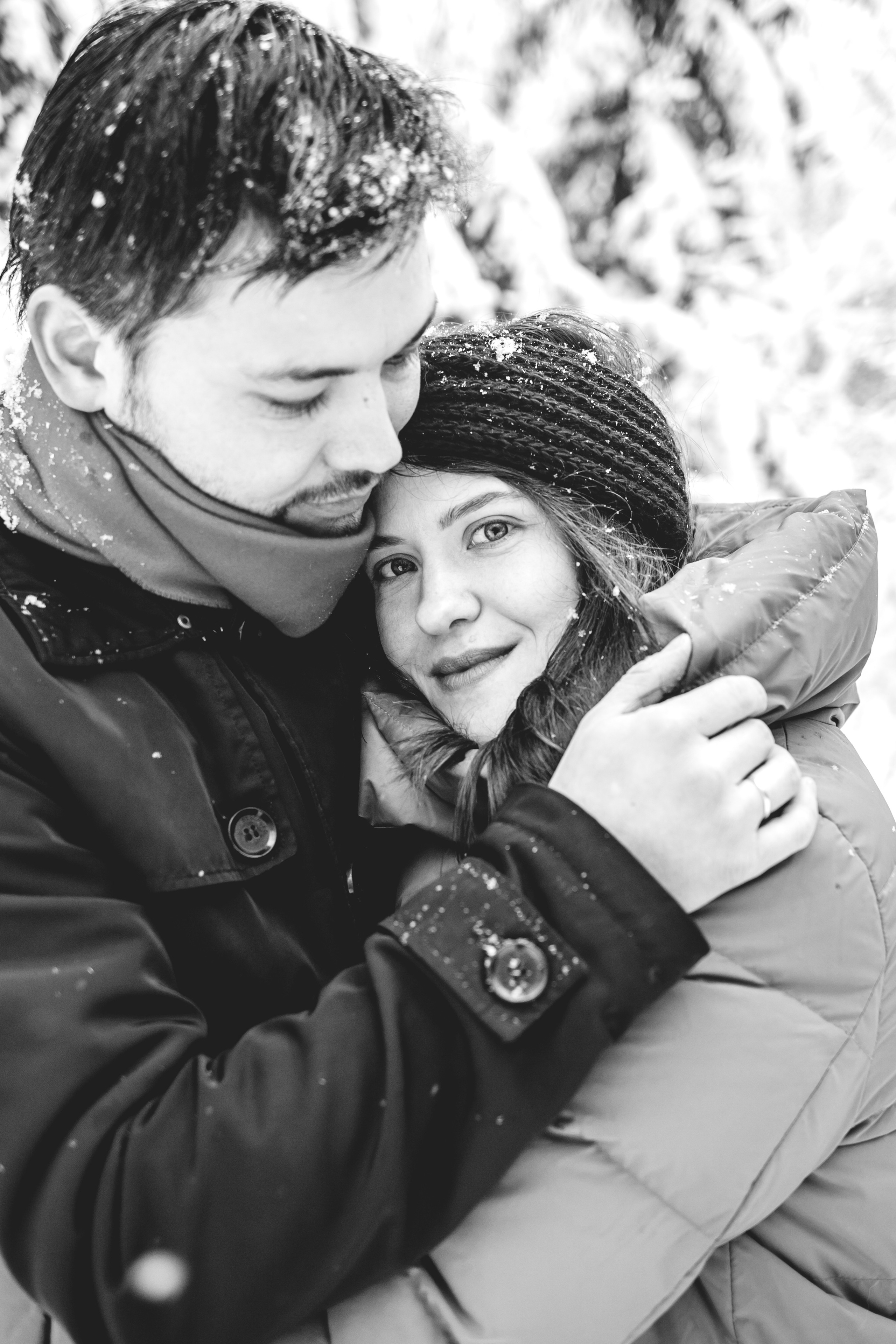 Снежный день в еловом лесу. Портретный фотограф в Минске Анна Волейко