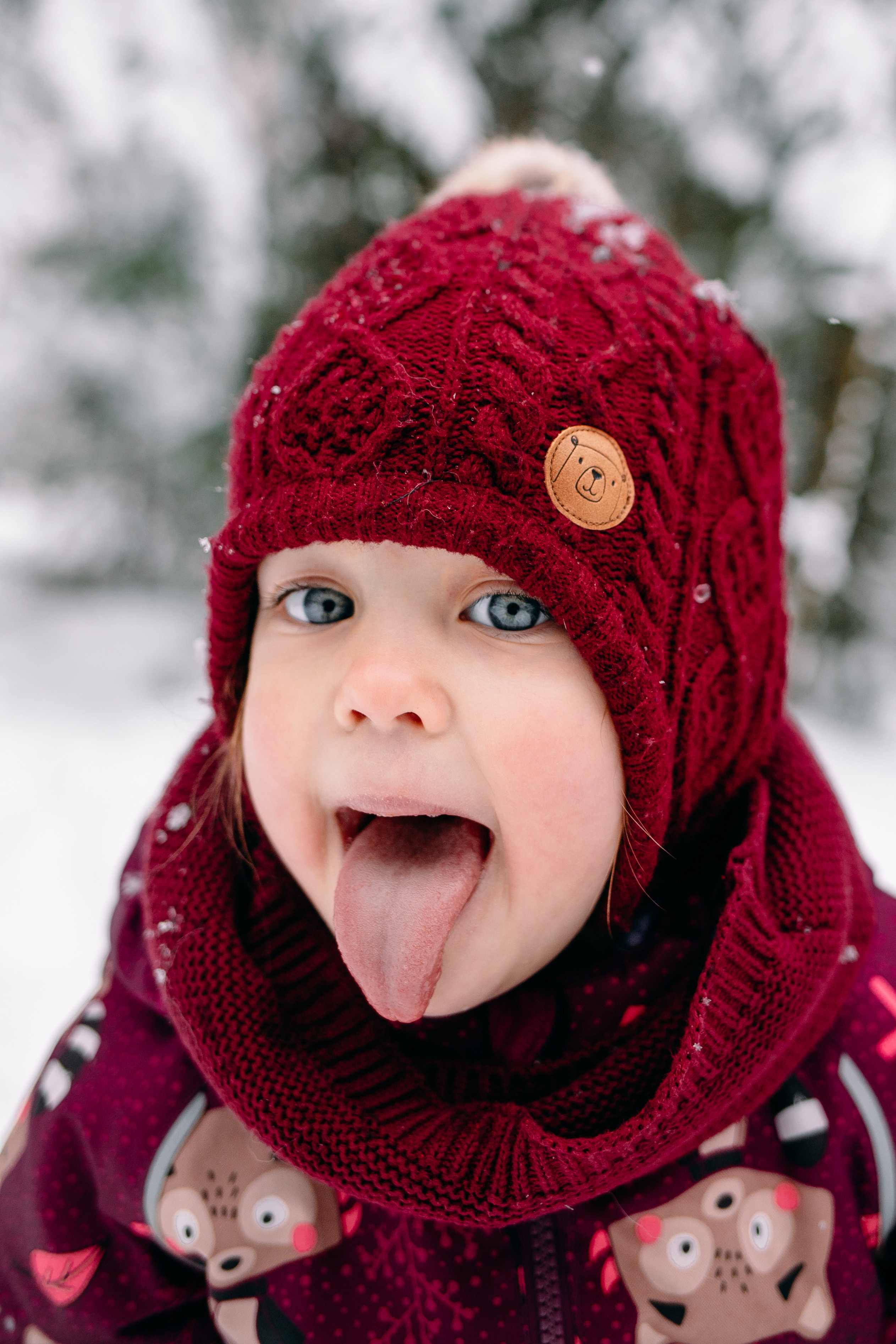 Снежный день в еловом лесу. Портретный фотограф в Минске Анна Волейко